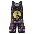 Christmas Jack Skellington Purple Wrestling Singlet