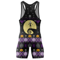 Christmas Jack Skellington Purple Wrestling Singlet