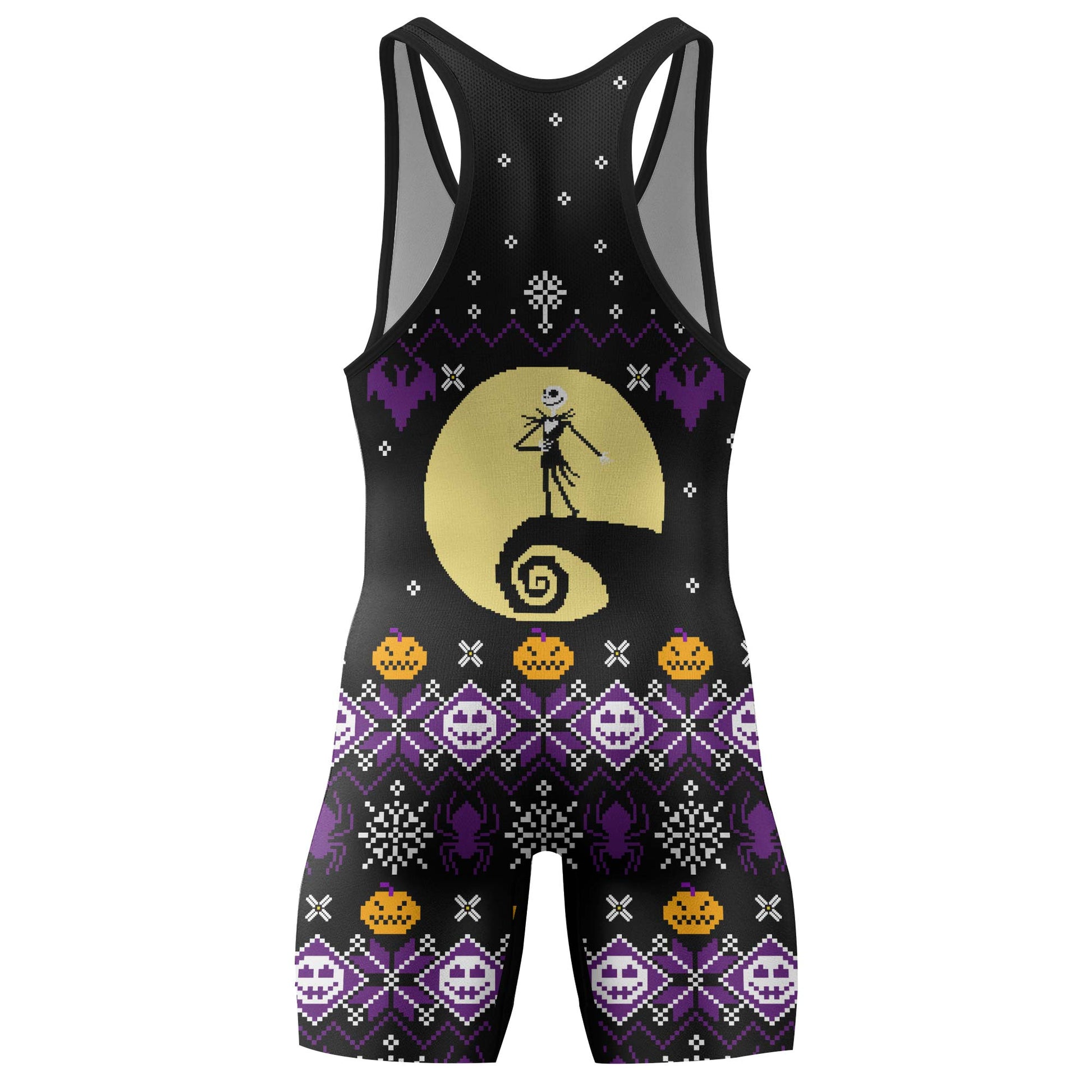 Christmas Jack Skellington Purple Wrestling Singlet