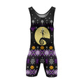 Christmas Jack Skellington Purple Wrestling Singlet
