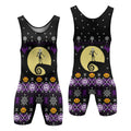 Christmas Jack Skellington Purple Wrestling Singlet