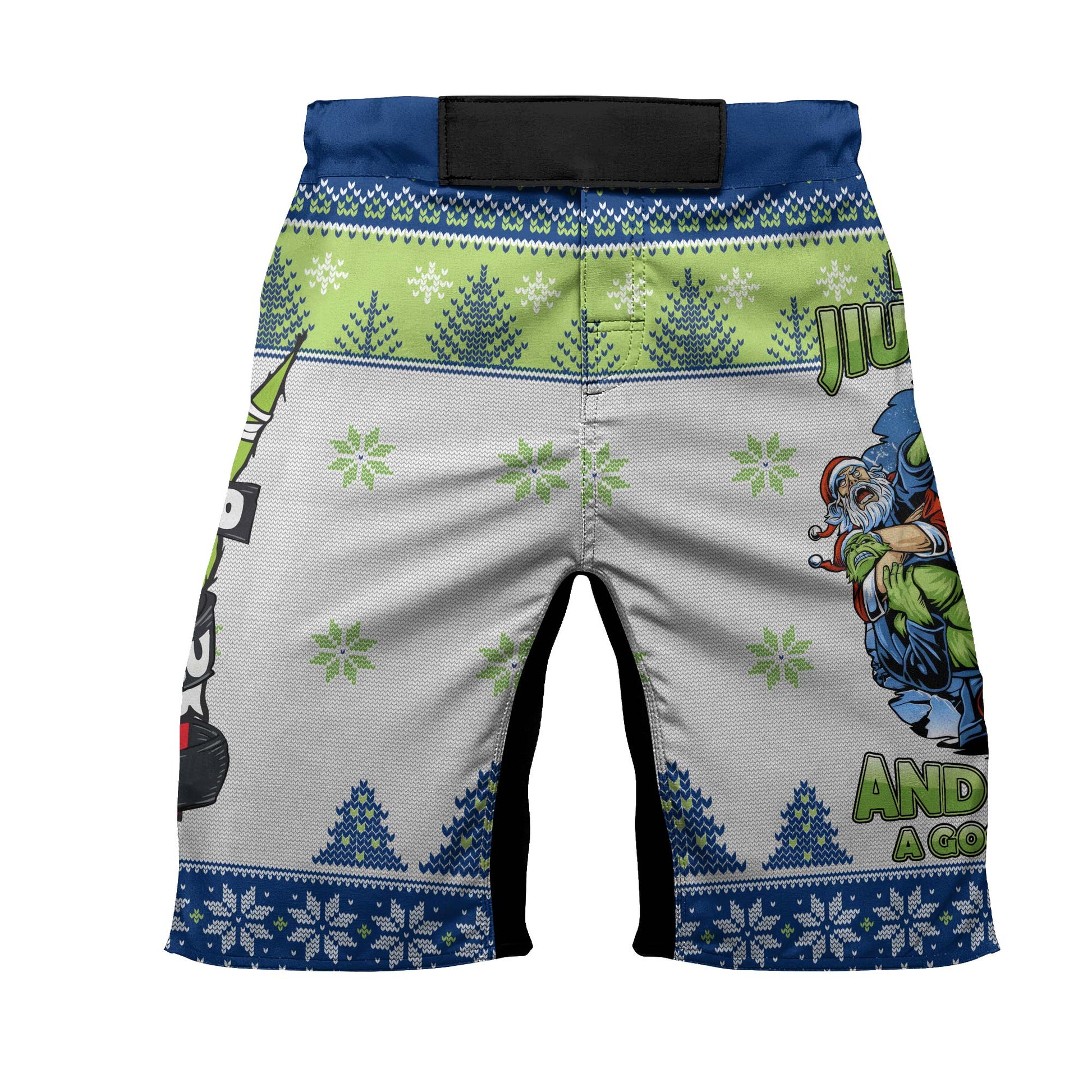 Christmas Santa Choking Grinch Fight Shorts