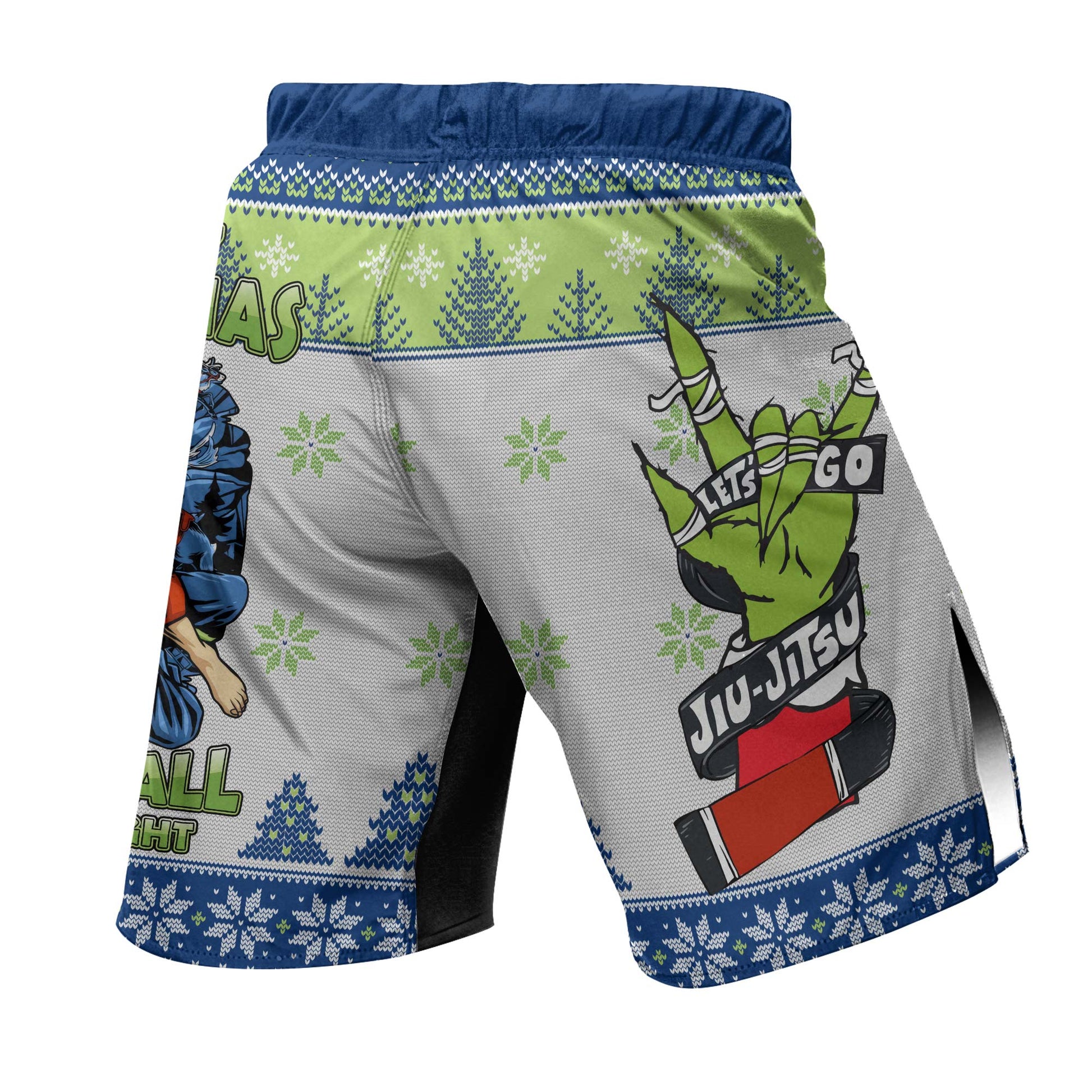 Christmas Santa Choking Grinch Fight Shorts