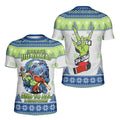 Christmas Santa Choking Grinch Kids Rash Guard