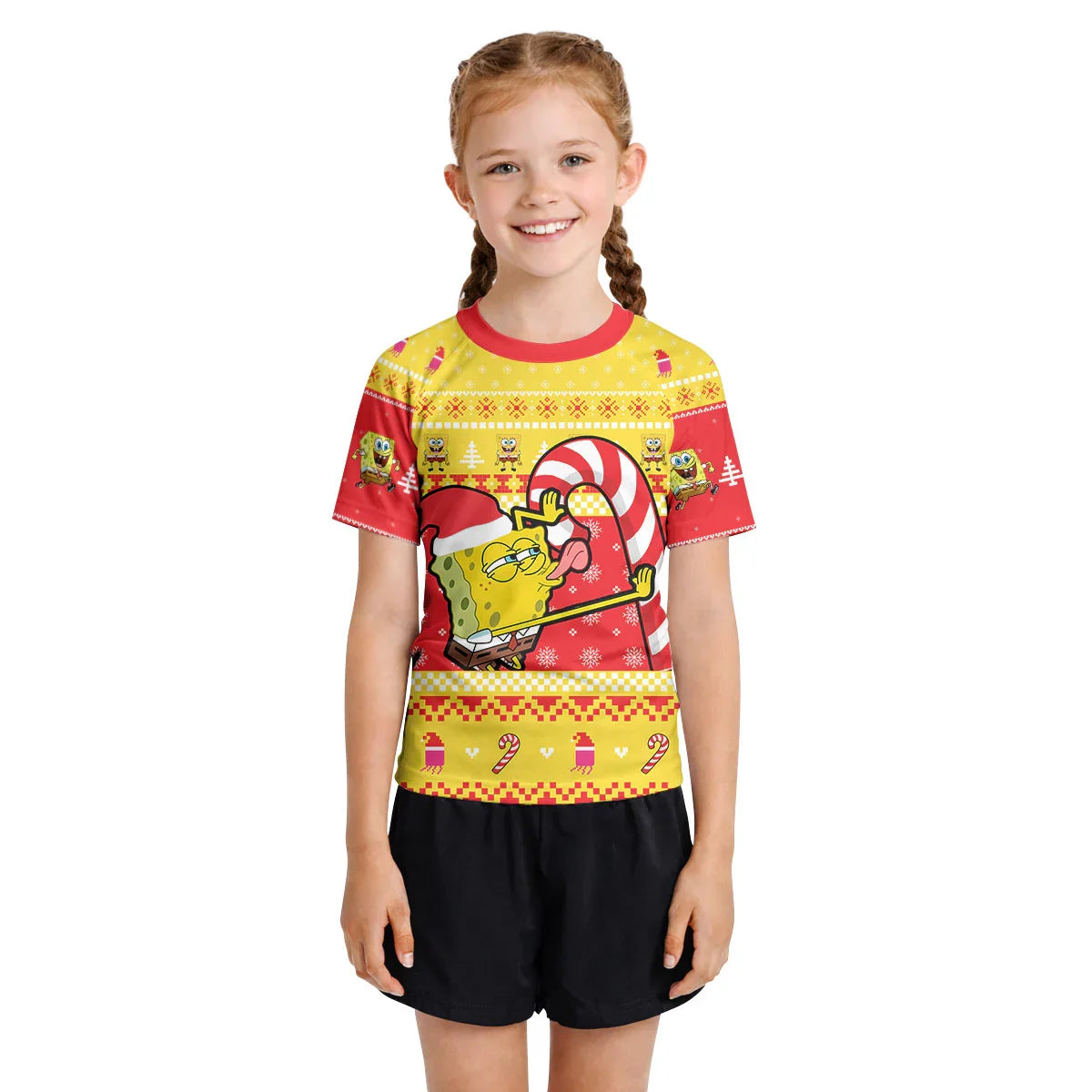 Christmas Spongebob Kids Rash Guard