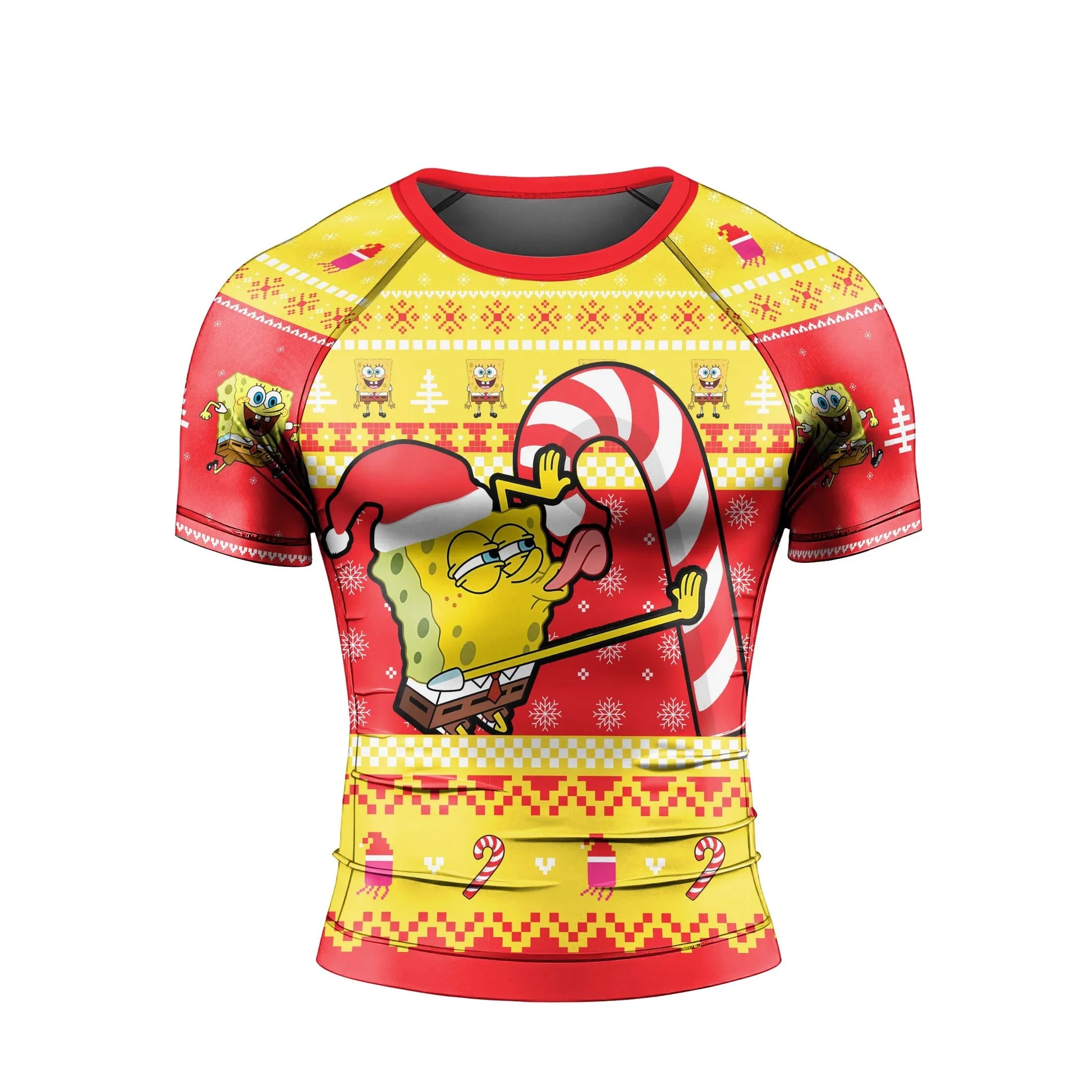 Christmas Spongebob Rash Guard