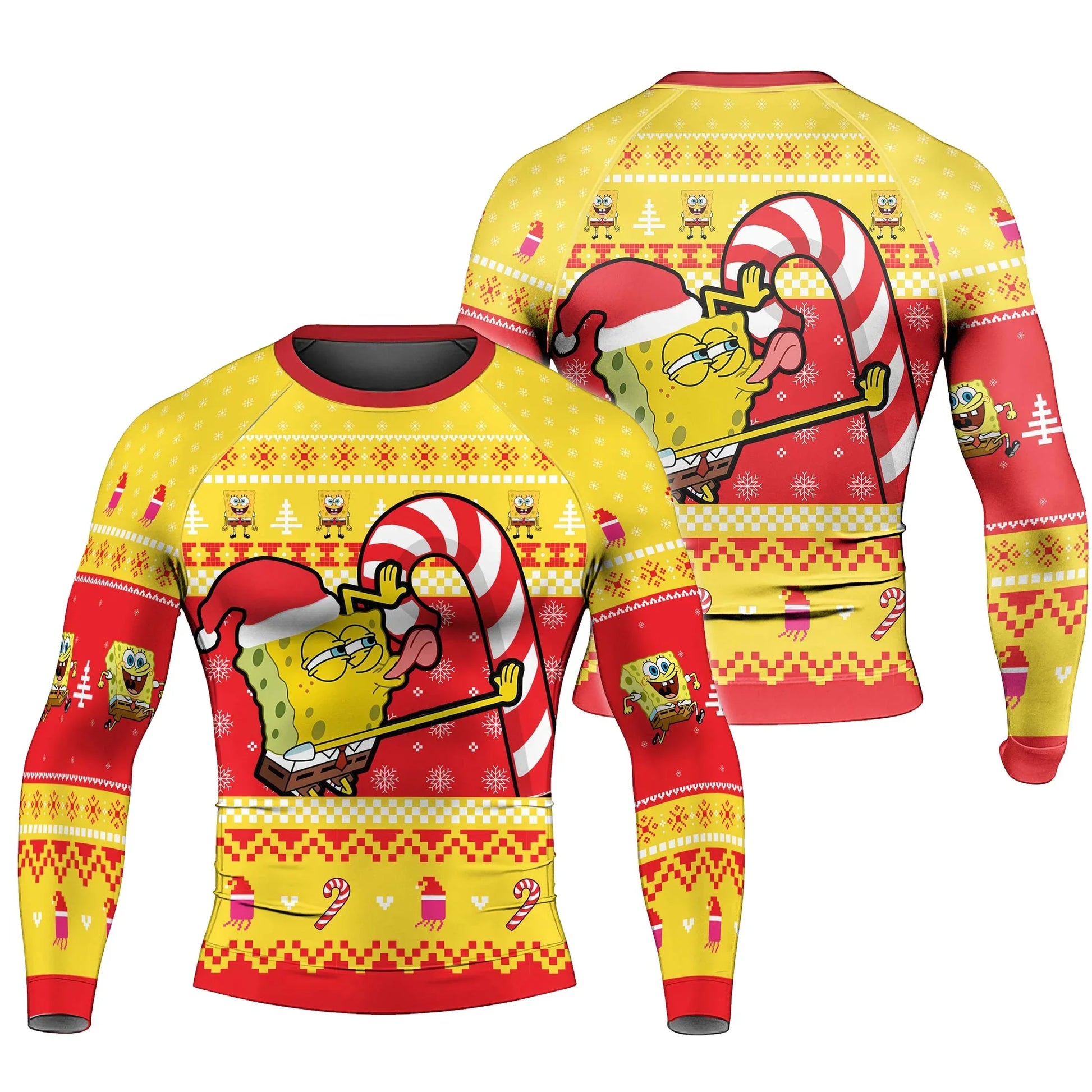 Christmas Spongebob Rash Guard