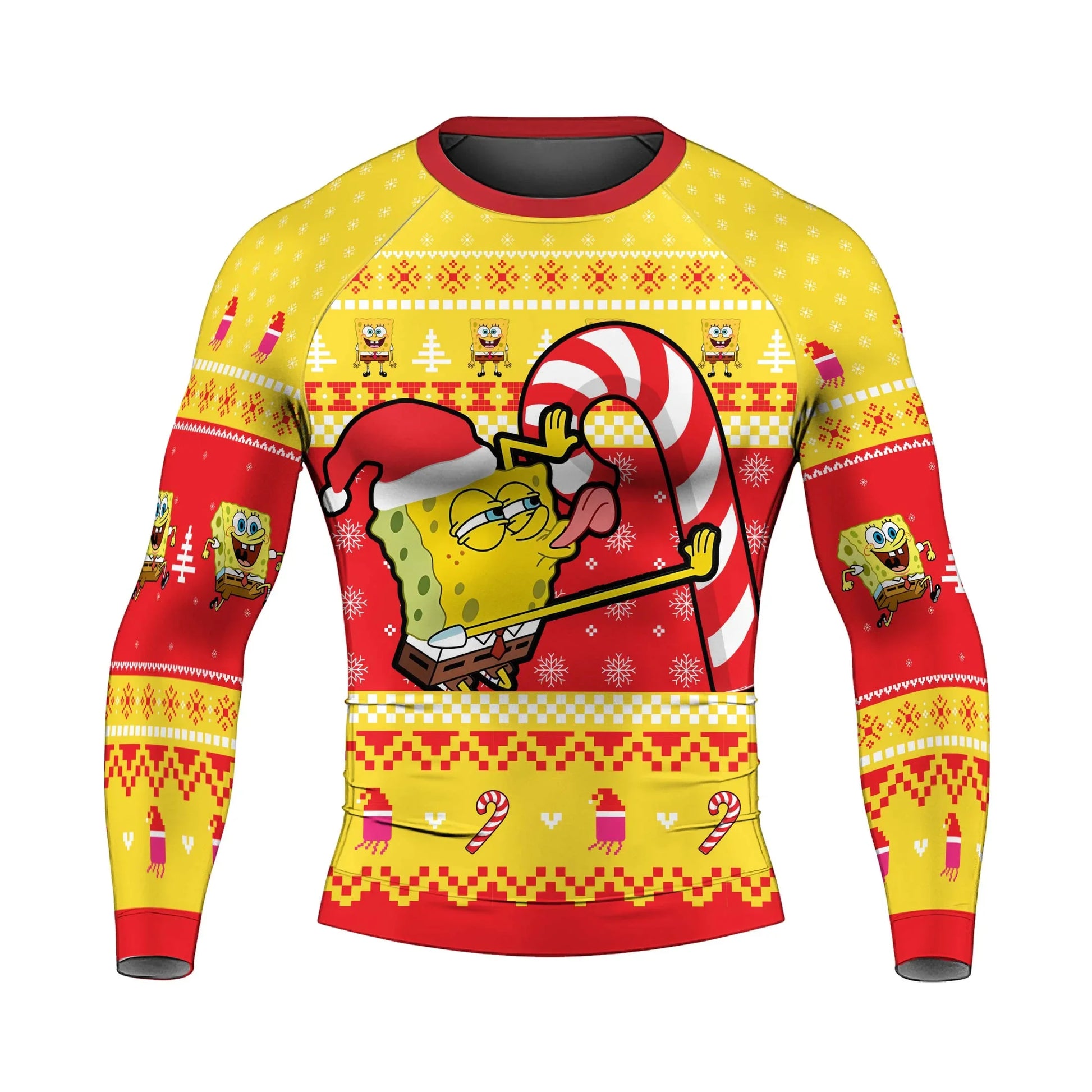 Christmas Spongebob Rash Guard