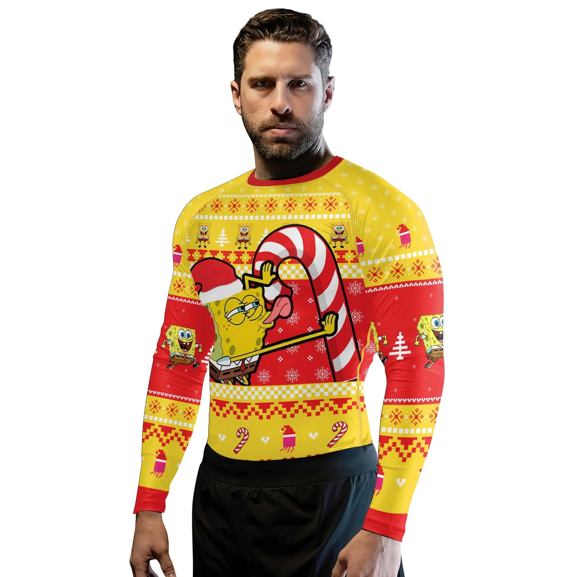 Christmas Spongebob Rash Guard