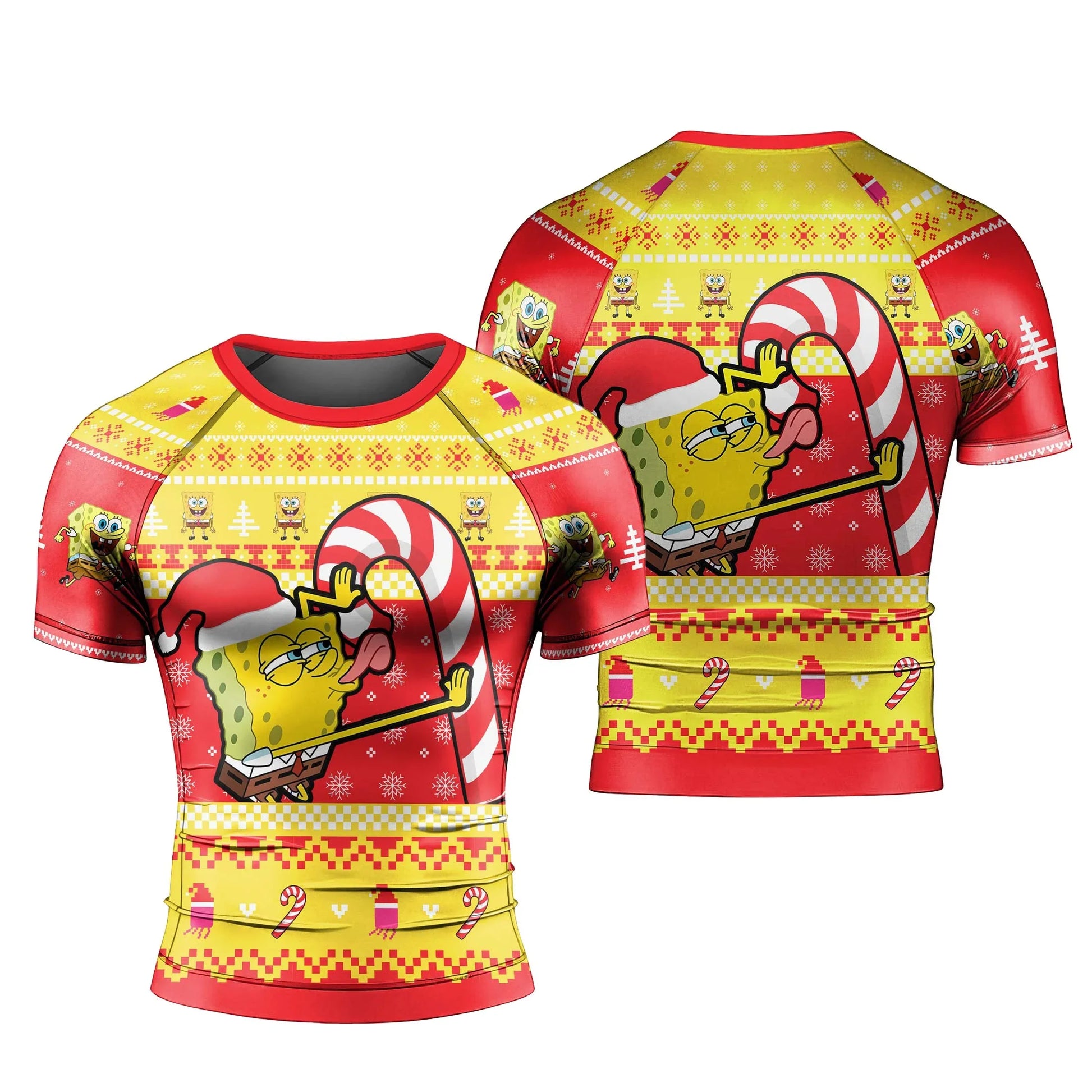 Christmas Spongebob Rash Guard