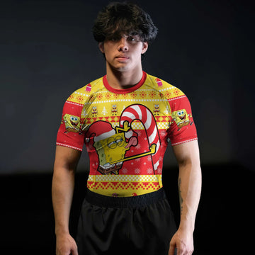 Christmas Spongebob Rash Guard