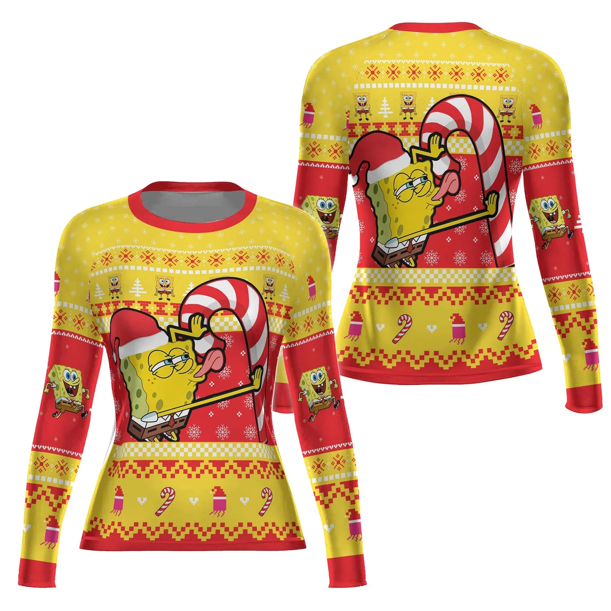Christmas Spongebob Rash Guard