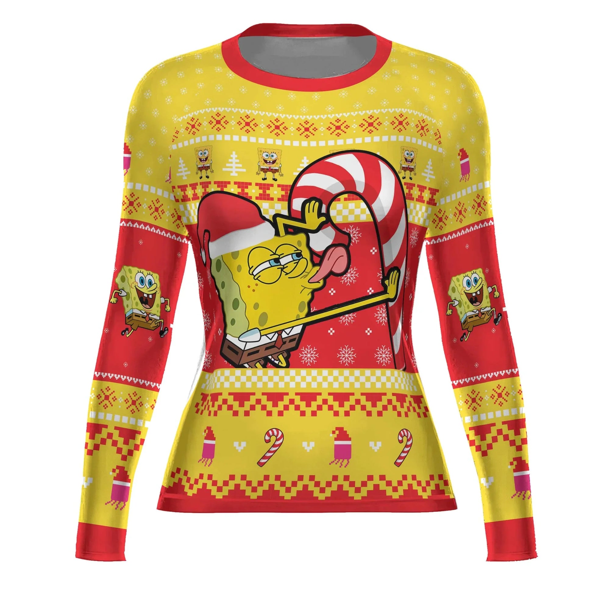 Christmas Spongebob Rash Guard