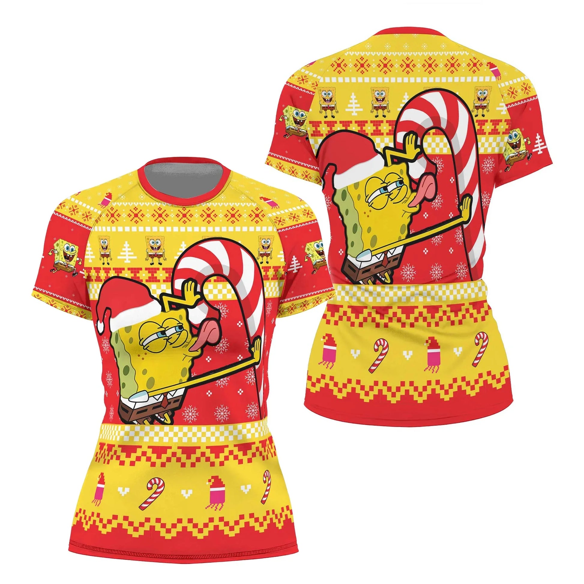Christmas Spongebob Rash Guard