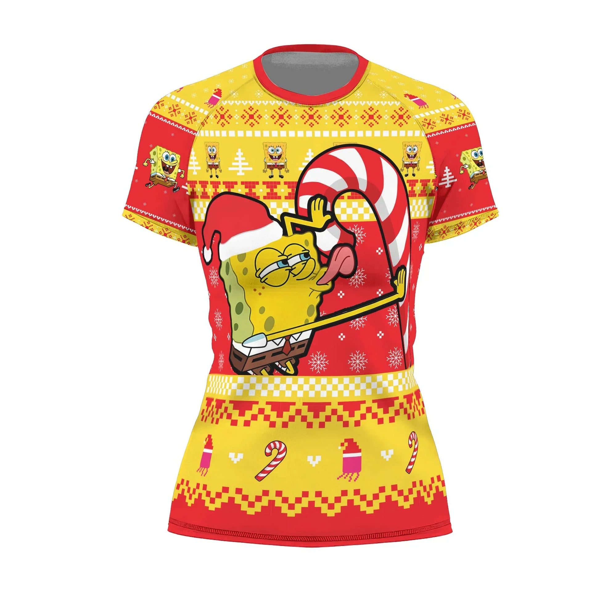 Christmas Spongebob Rash Guard