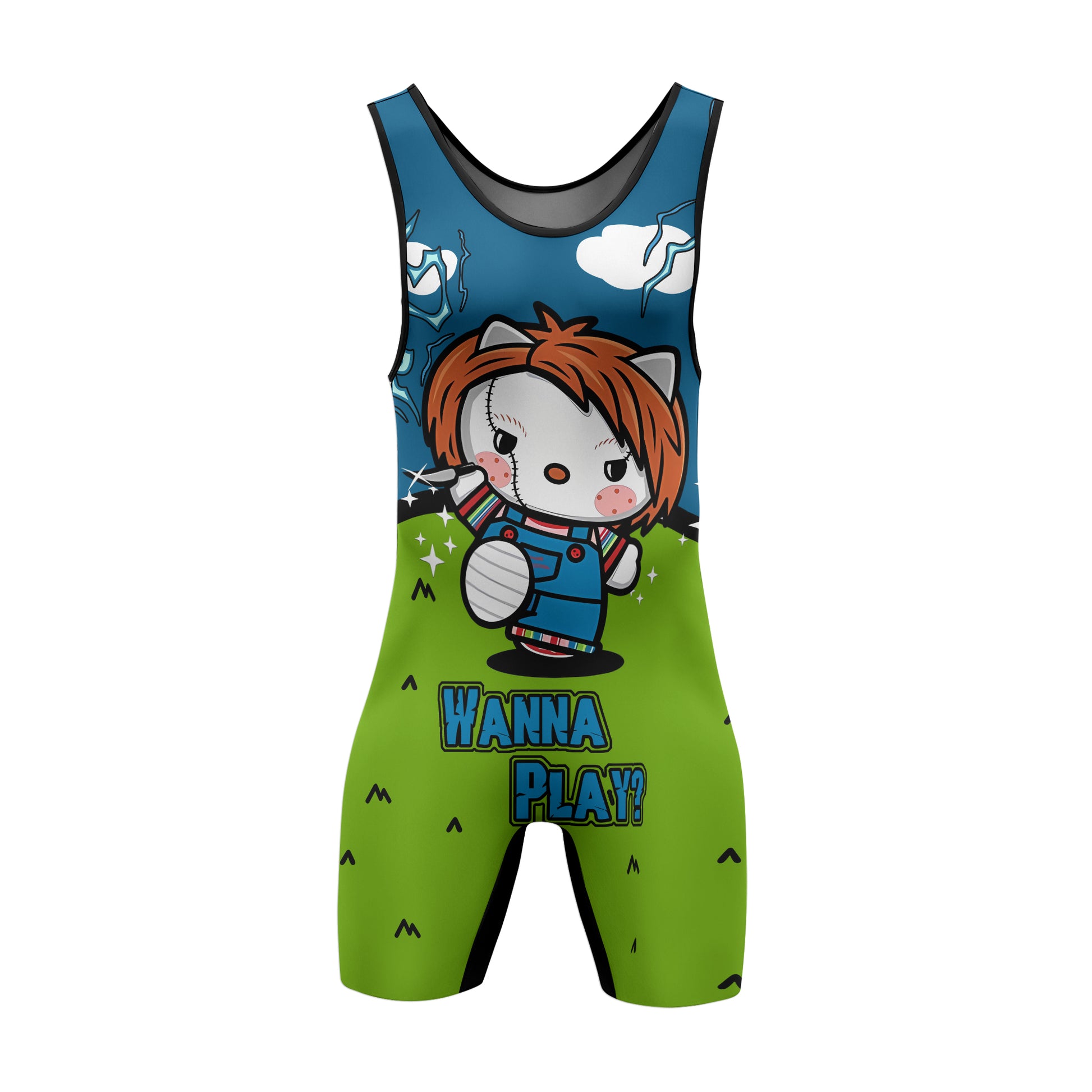 Chucky Kitty Wrestling Singlet
