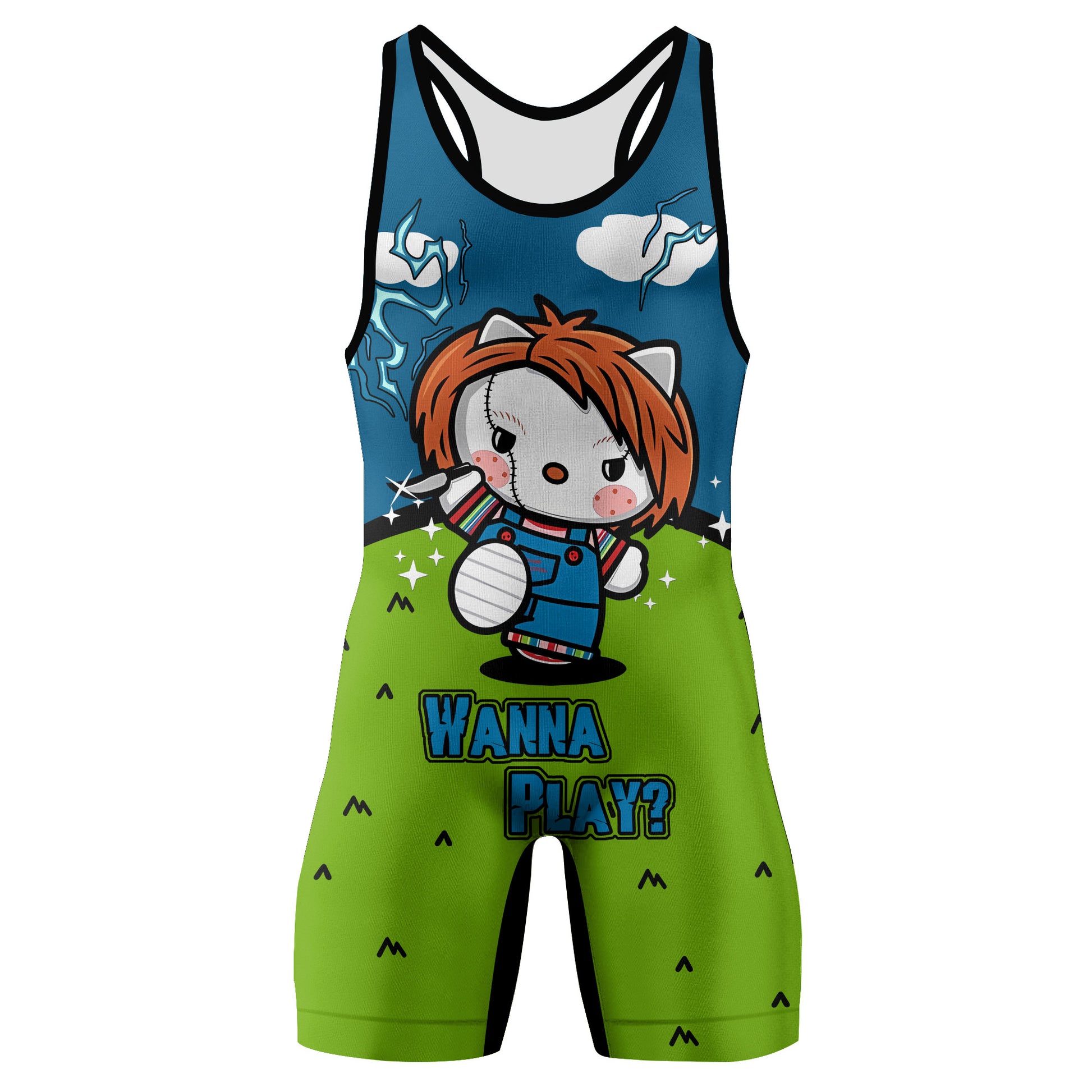 Chucky Kitty Wrestling Singlet