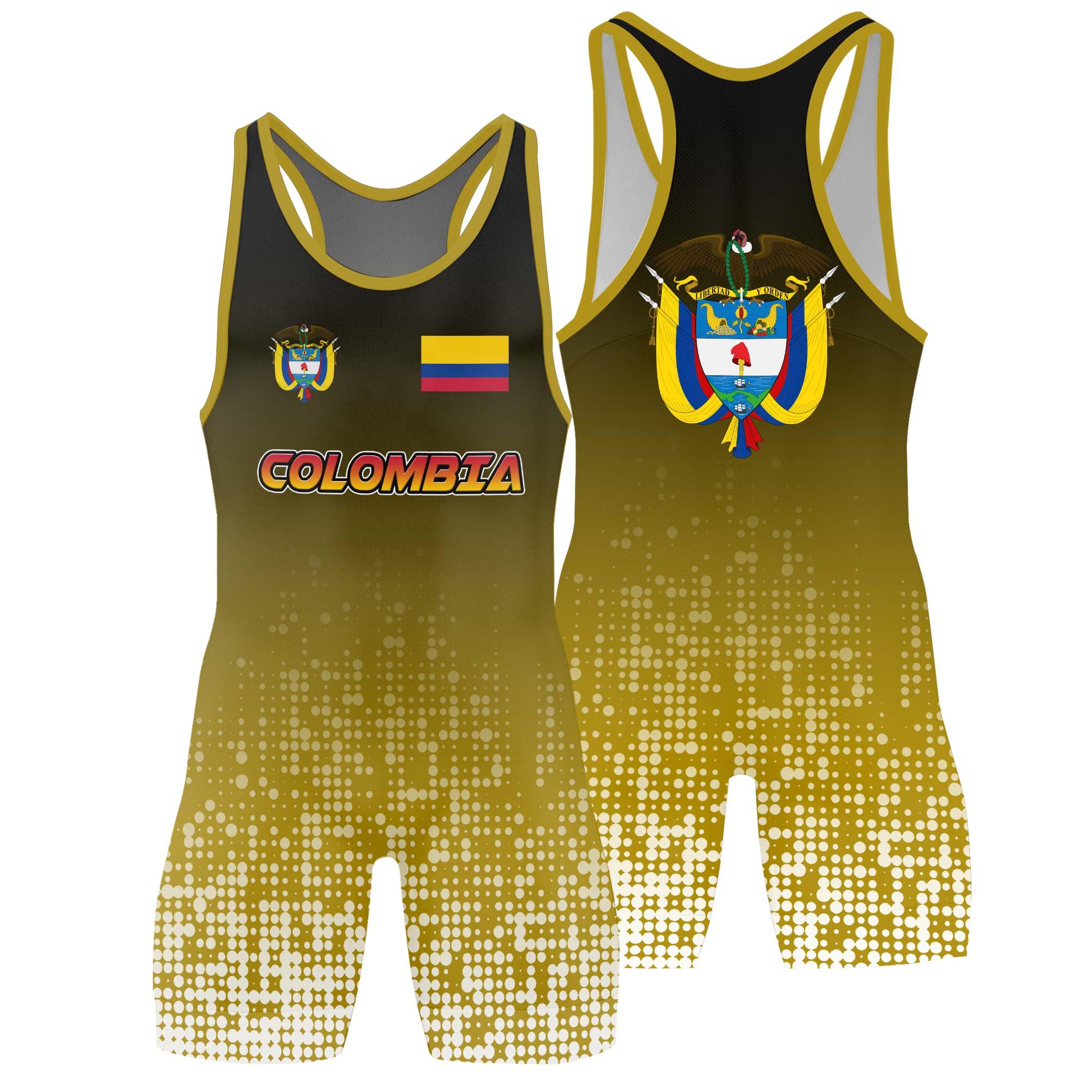 Colombia Halftone Wrestling Singlet