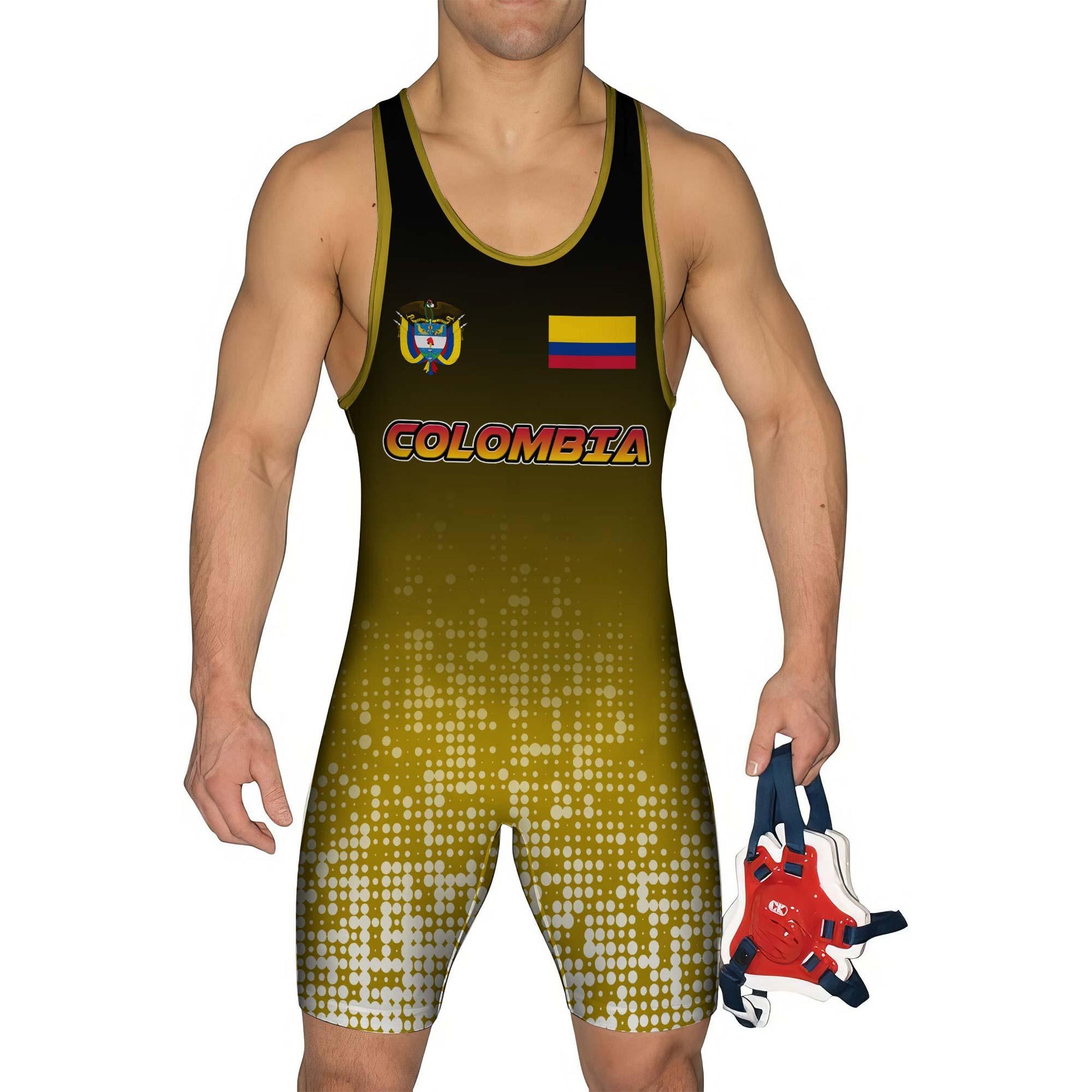 Colombia Halftone Wrestling Singlet