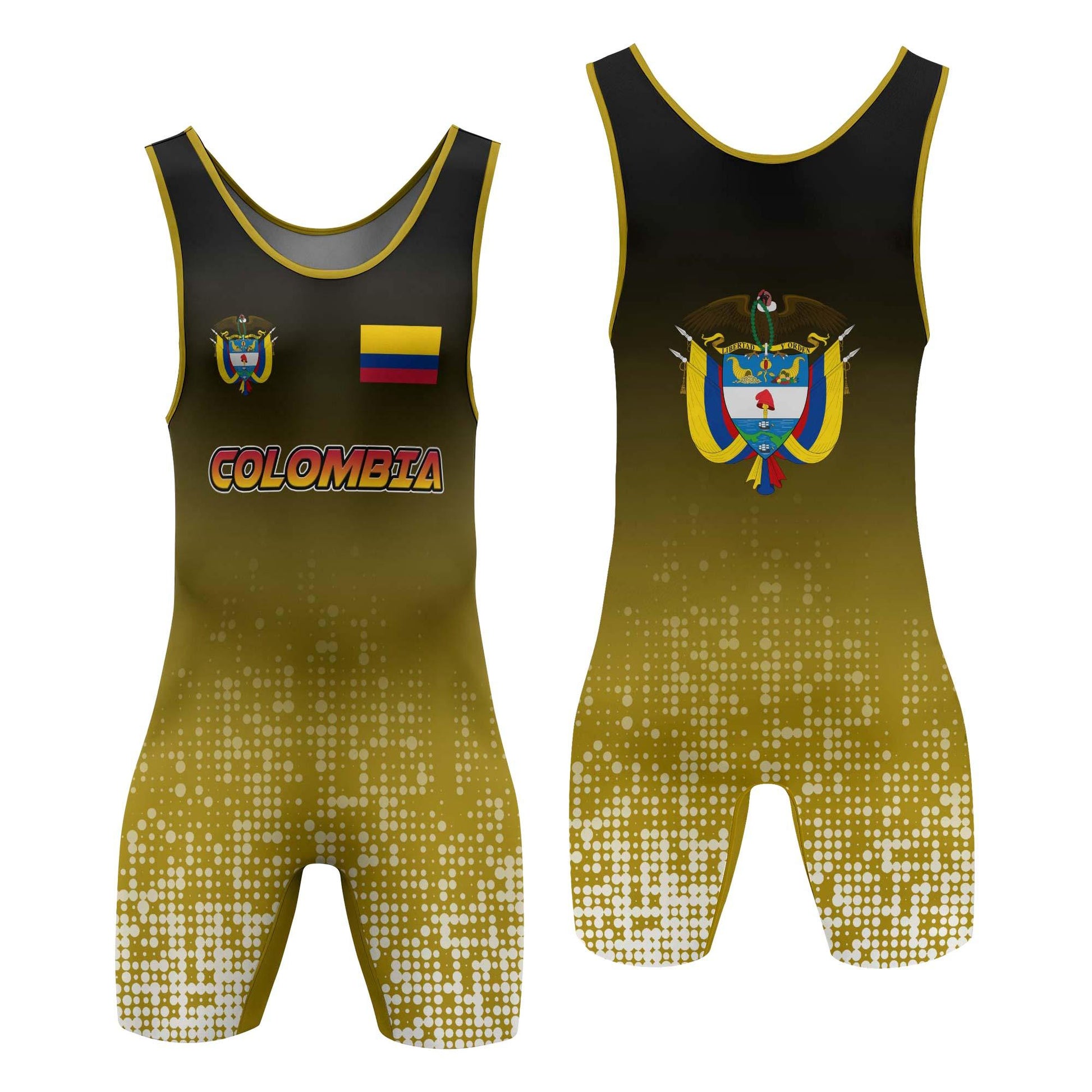 Colombia Halftone Wrestling Singlet