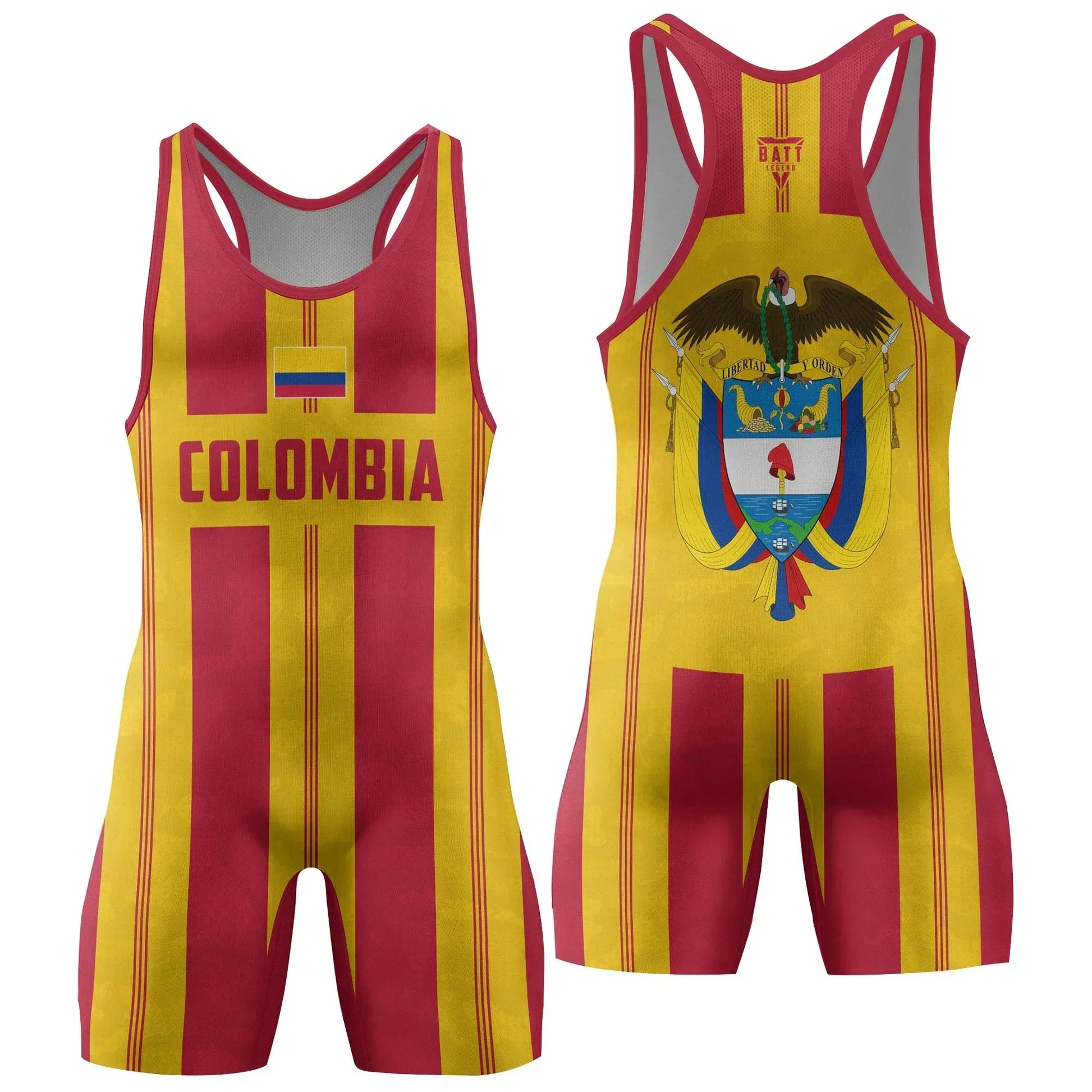 Colombia Heritage Force Wrestling Singlet