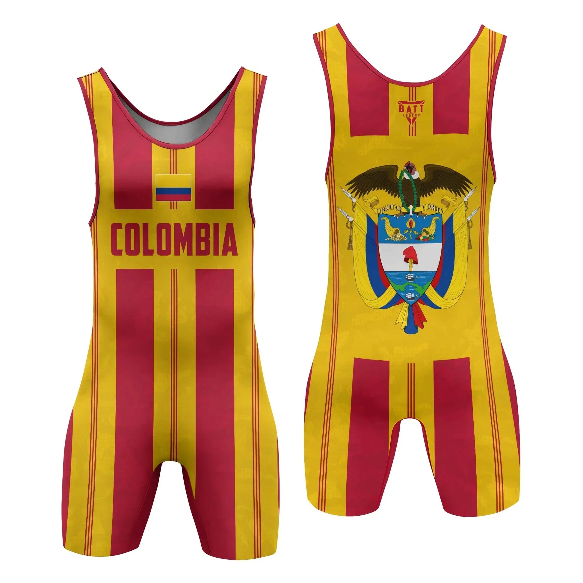 Colombia Heritage Force Wrestling Singlet