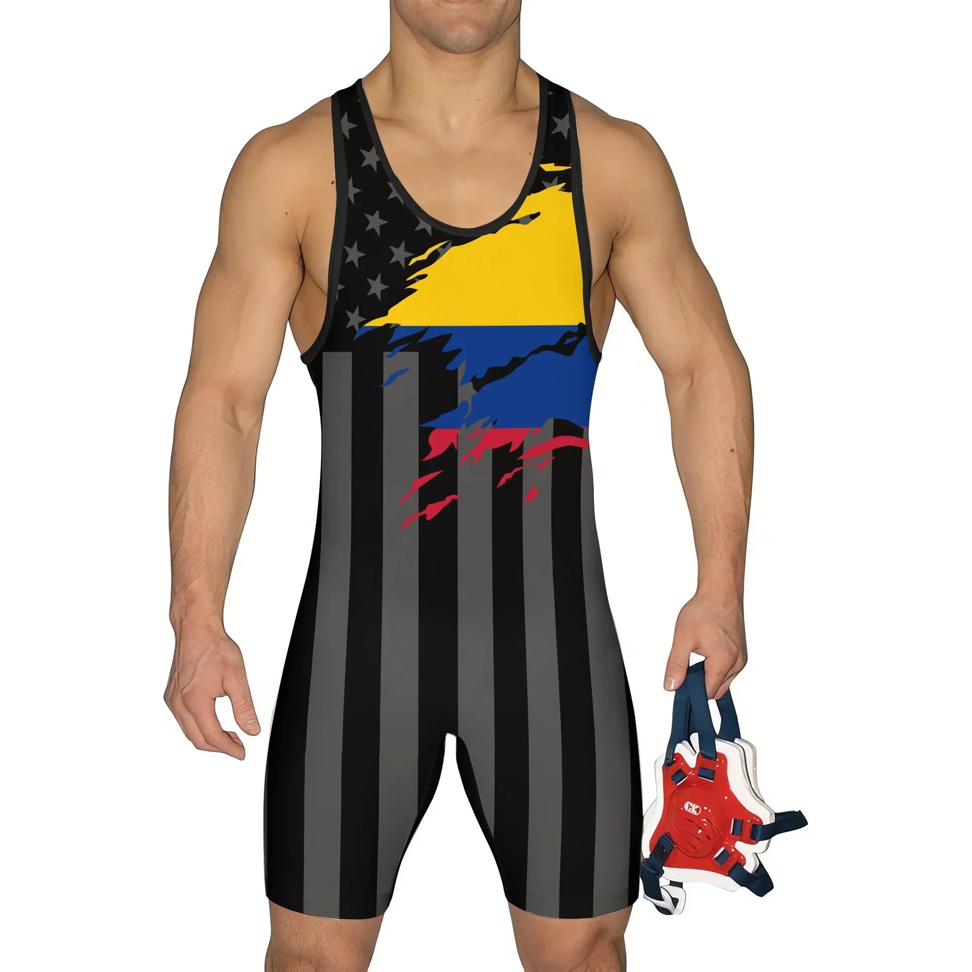 Colombia Phantom Division Wrestling Singlet