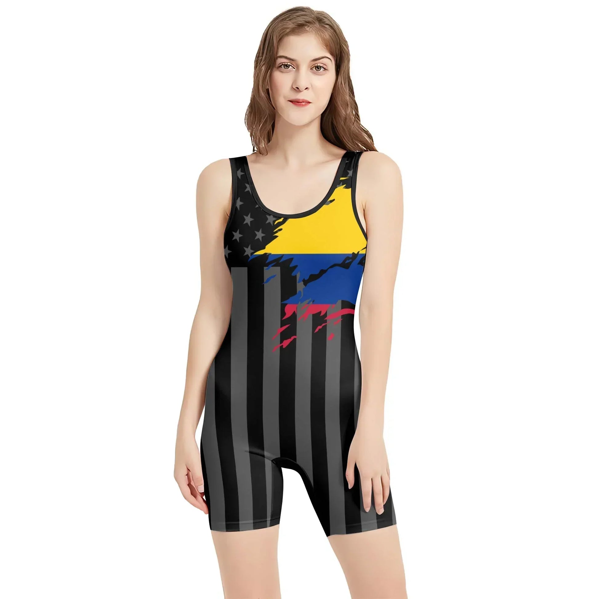 Colombia Phantom Division Wrestling Singlet