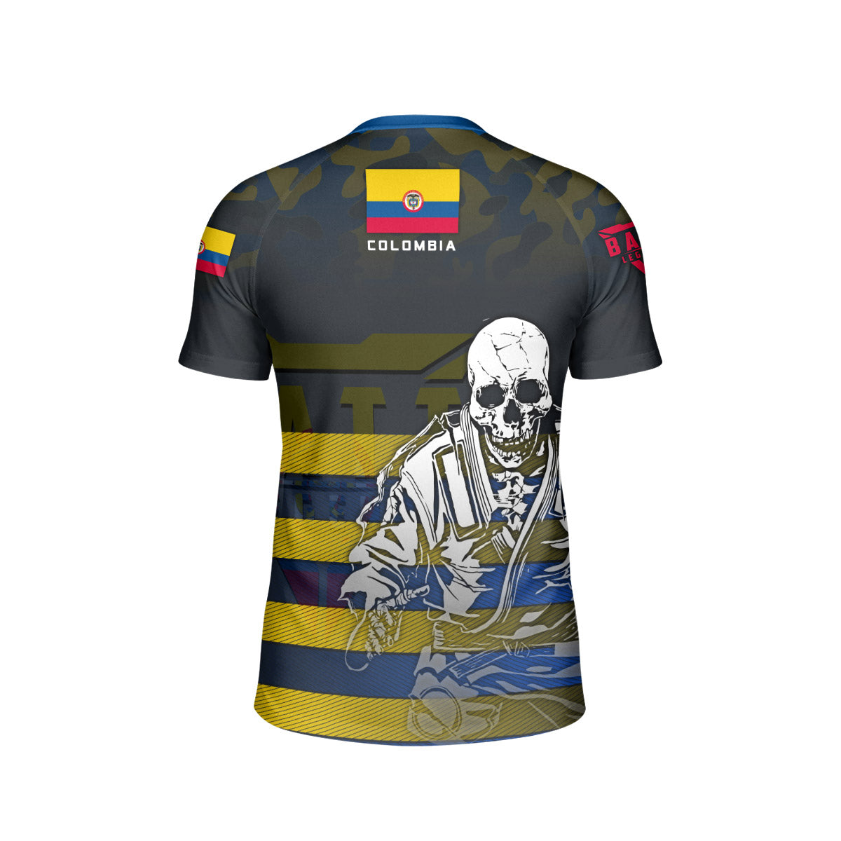 Colombia Skull Fighter Kids Rash Guard