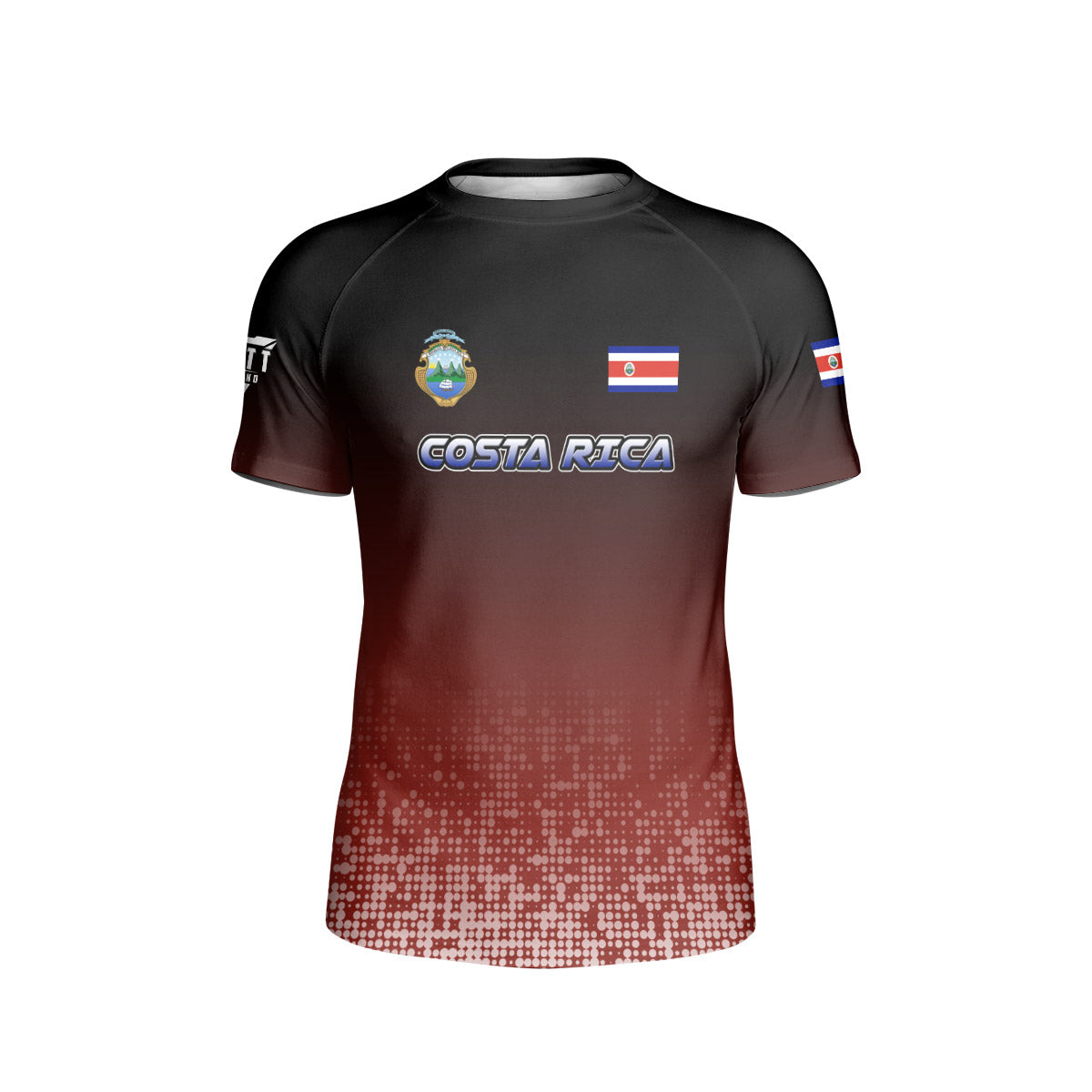 Costa Rica Halftone Kids Rash Guard