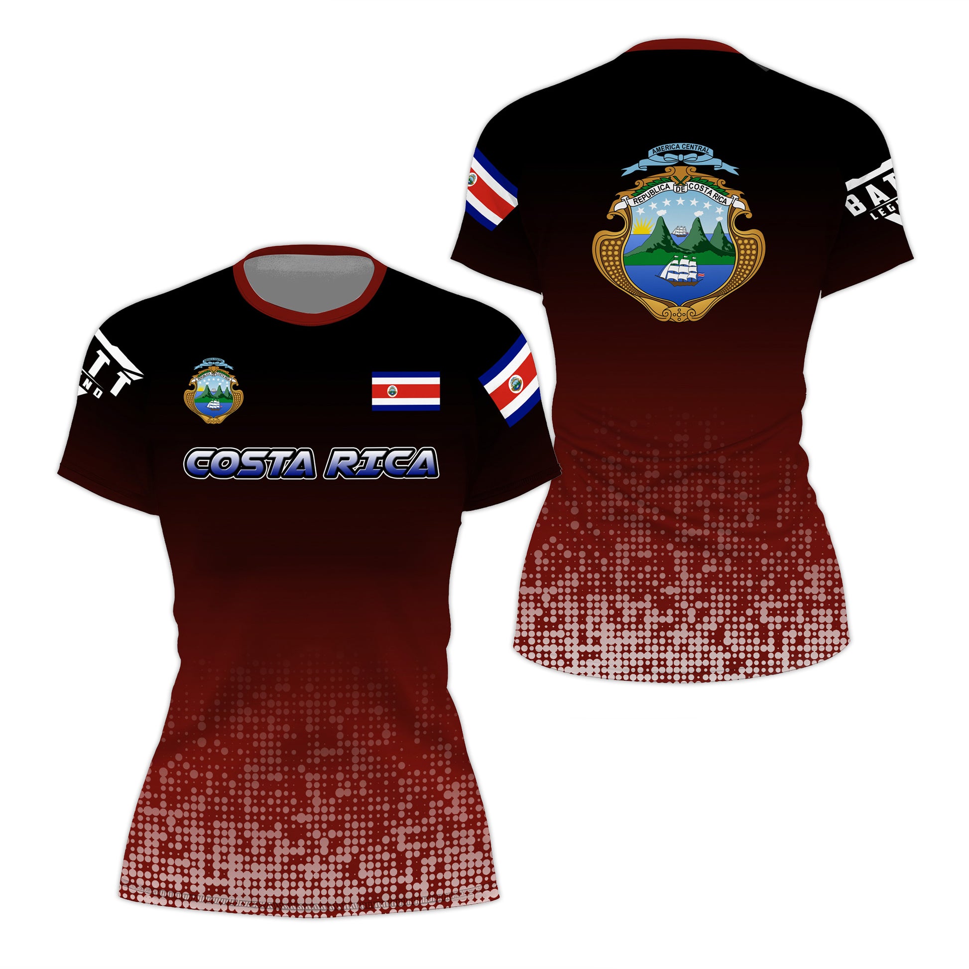 Costa Rica Halftone Rash Guard