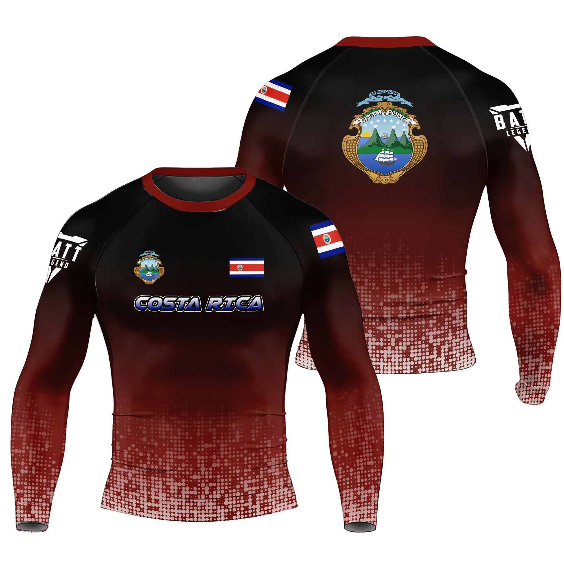 Costa Rica Halftone Rash Guard