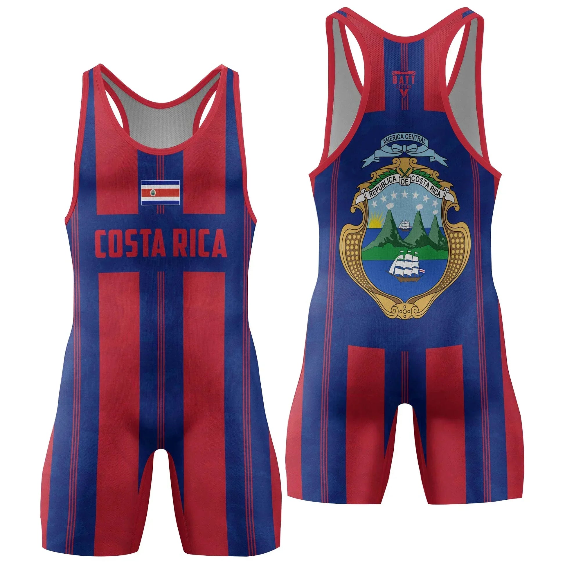 Costa Rica Heritage Force Wrestling Singlet
