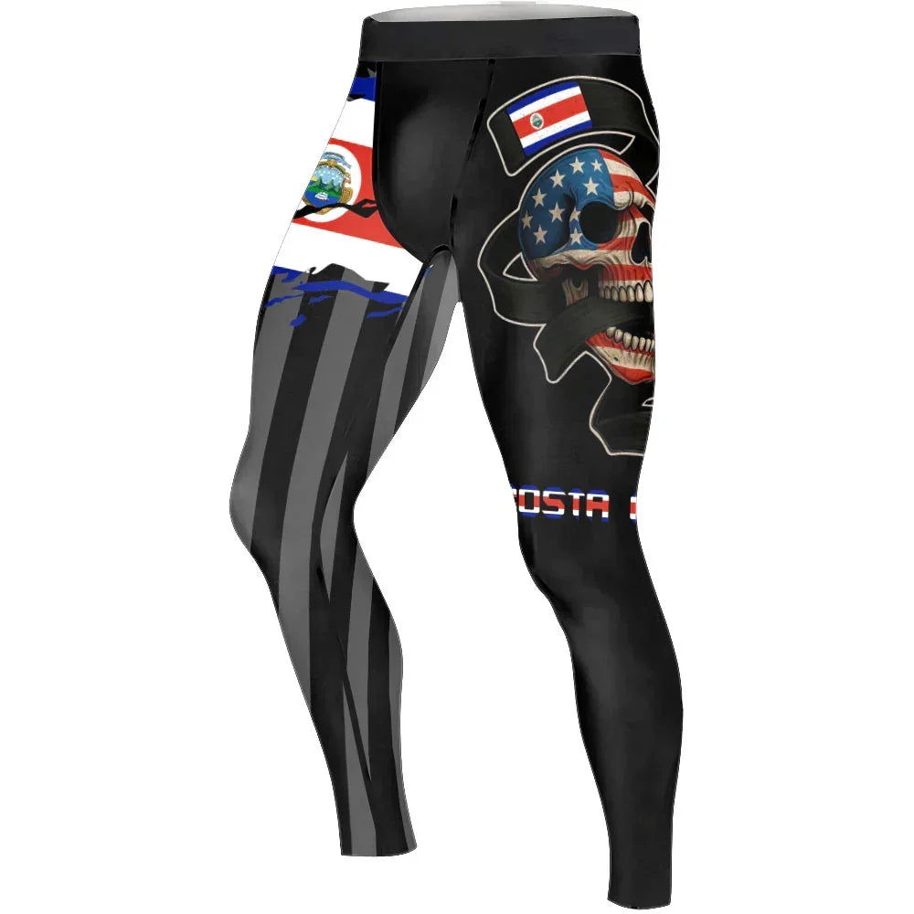 Costa Rica Phantom Division Men's Compression Leggings
