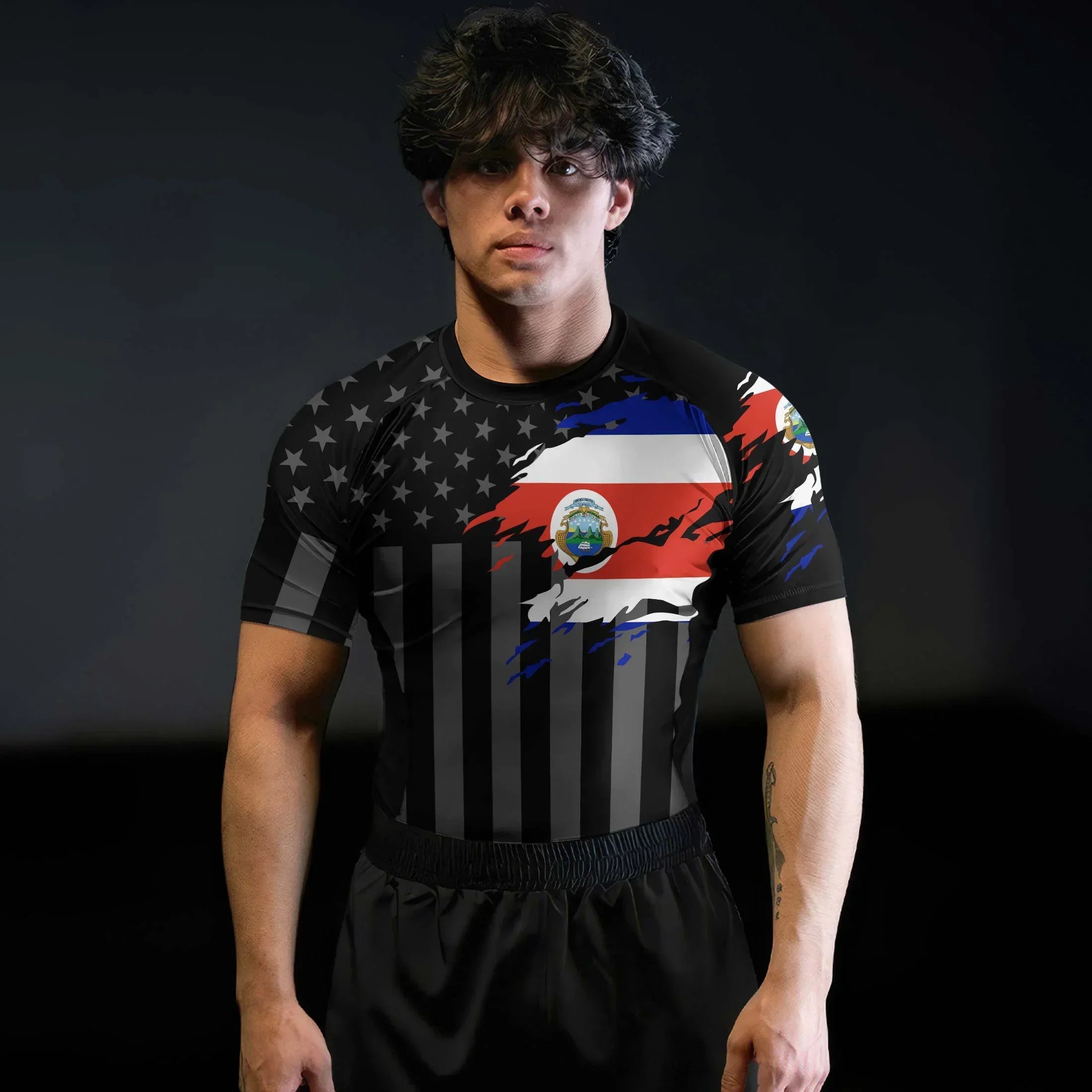 Costa Rica Phantom Division Rash Guard | Athletic Performance Gear