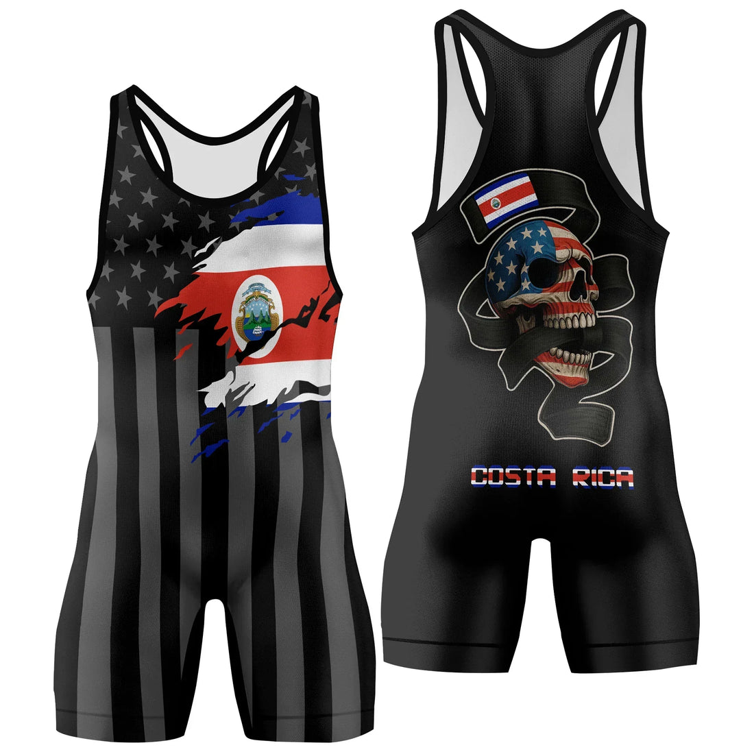 Costa Rica Phantom Division Wrestling Singlet
