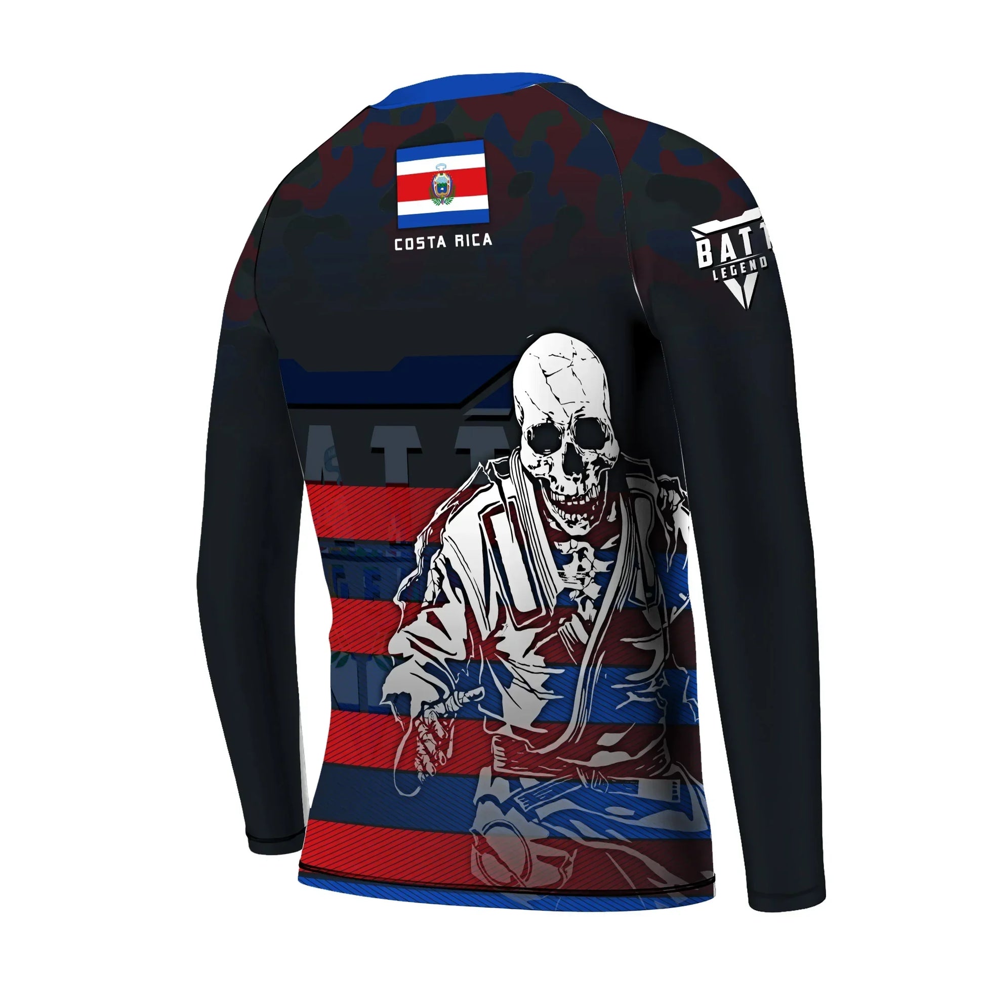 Costa Rica Skull Fighter Kids Rash Guard