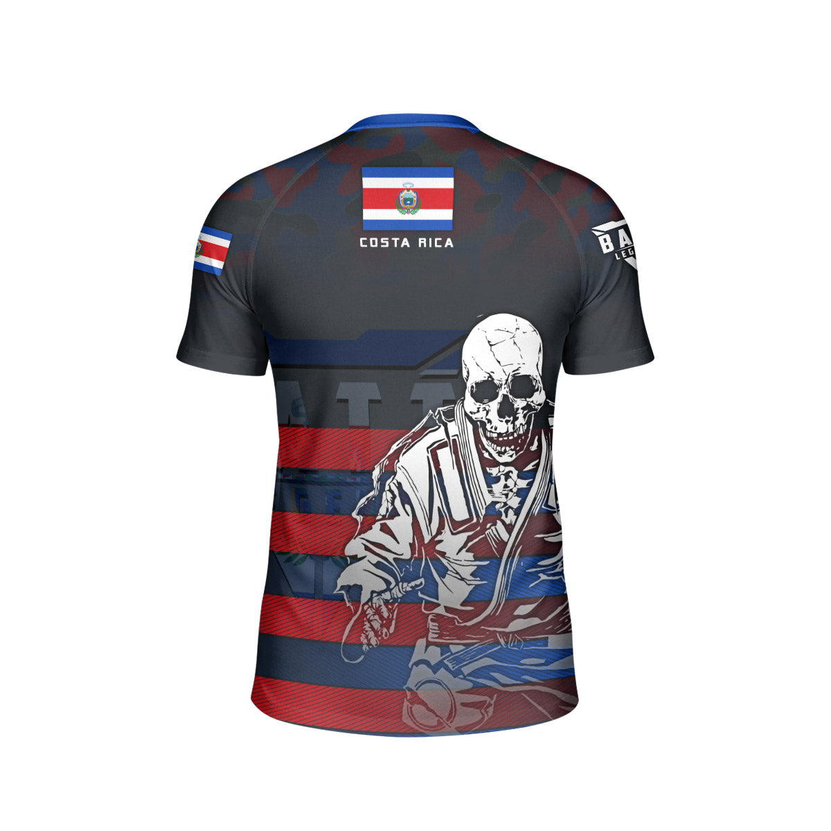 Costa Rica Skull Fighter Kids Rash Guard