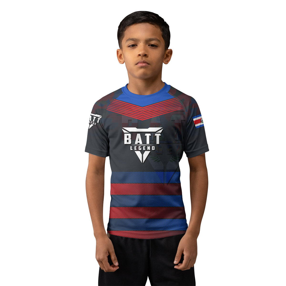 Costa Rica Skull Fighter Kids Rash Guard