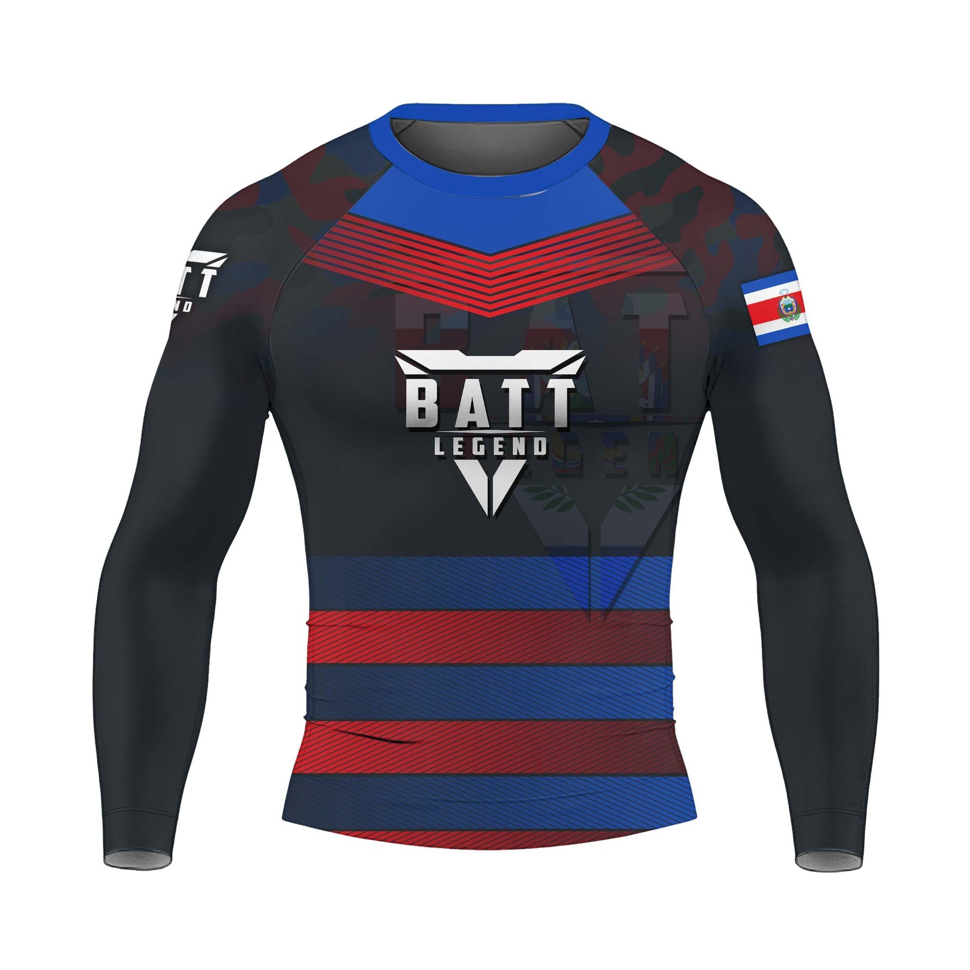 Costa Rica Skull Fighter Rash Guard