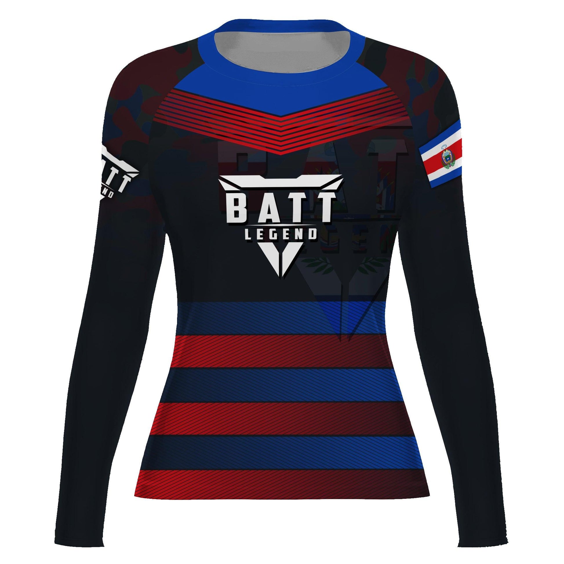 Costa Rica Skull Fighter Rash Guard