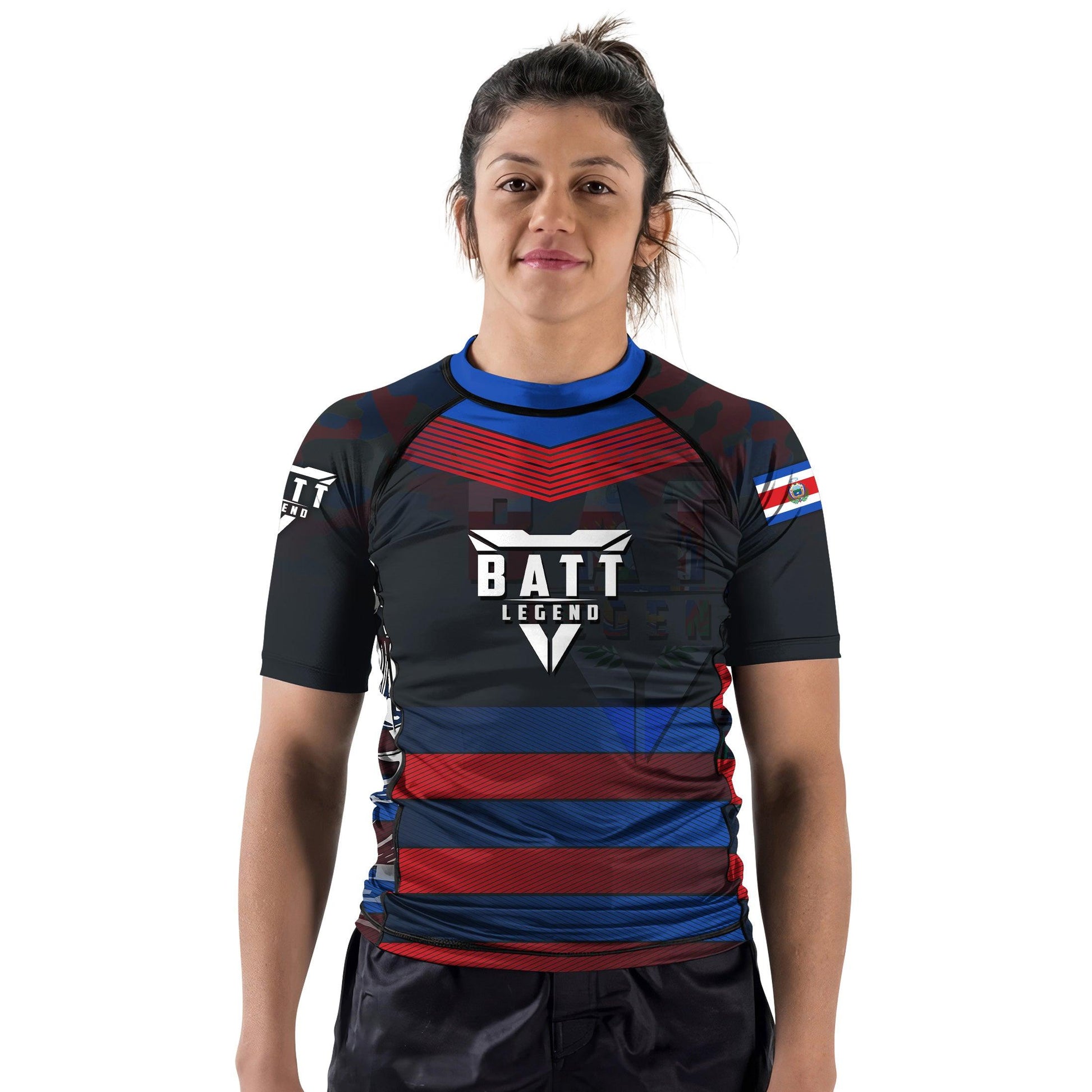 Costa Rica Skull Fighter Rash Guard
