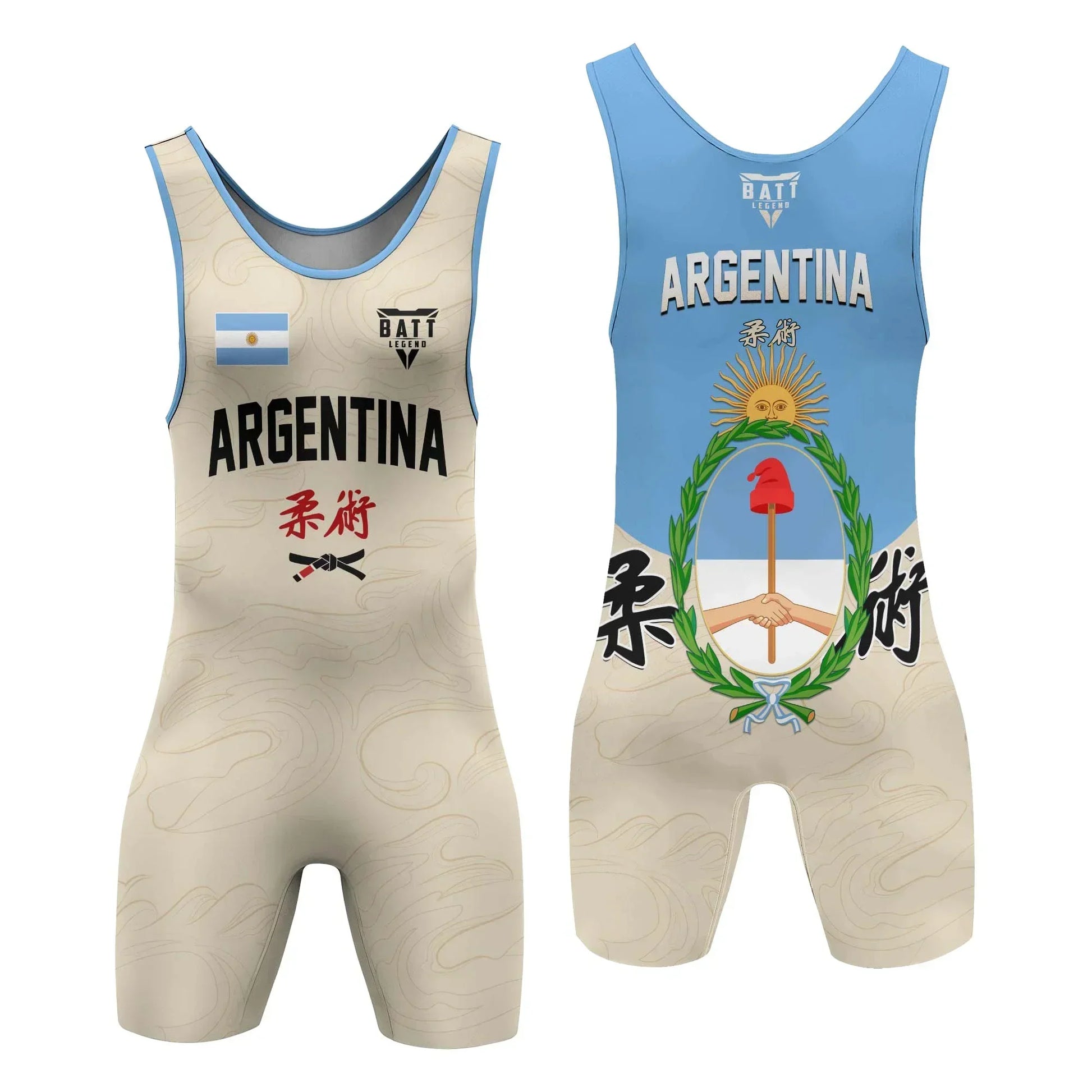 Crest of Argentina Wrestling Singlet