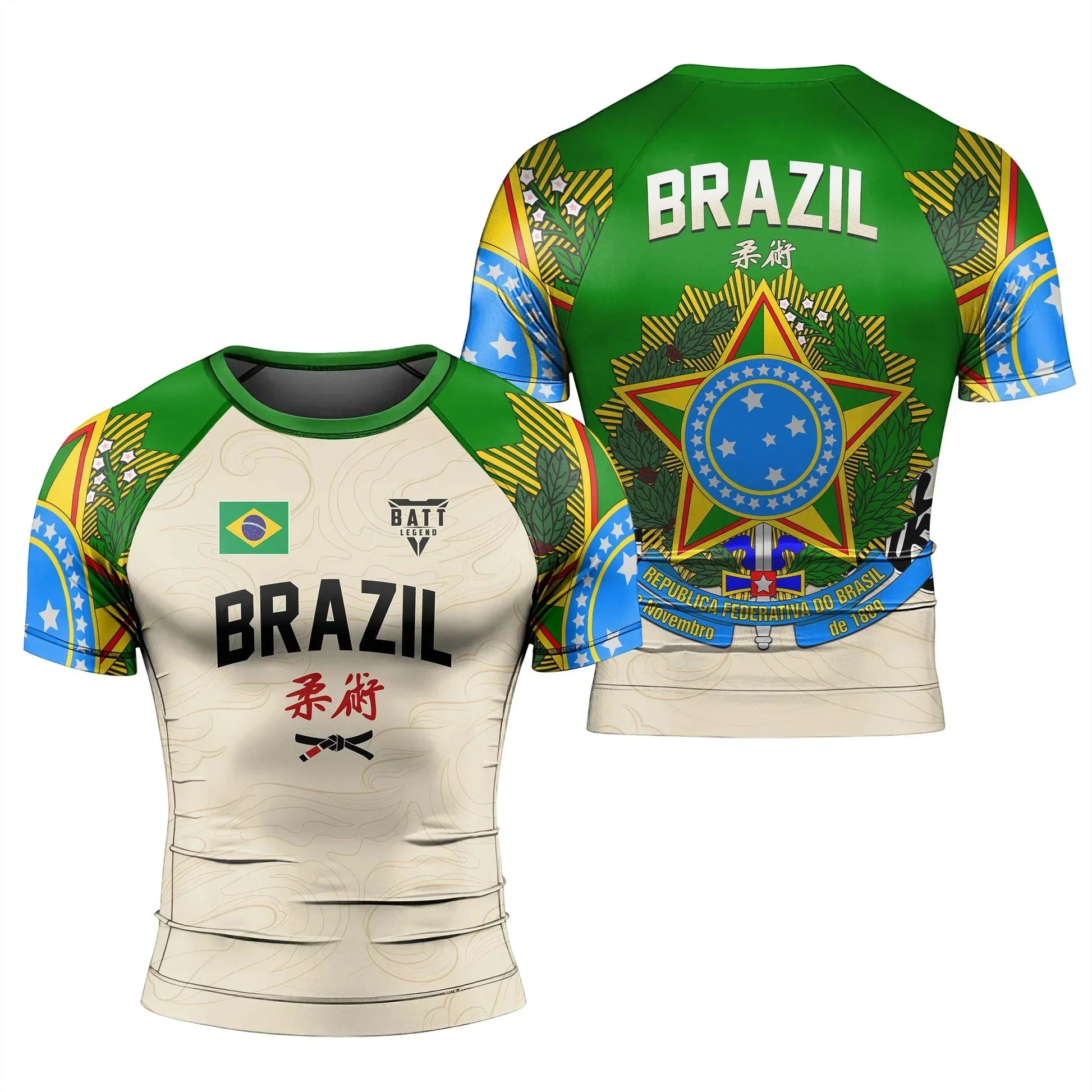 Crest of Brazil Rash Guard