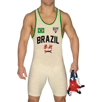 Crest of Brazil Wrestling Singlet