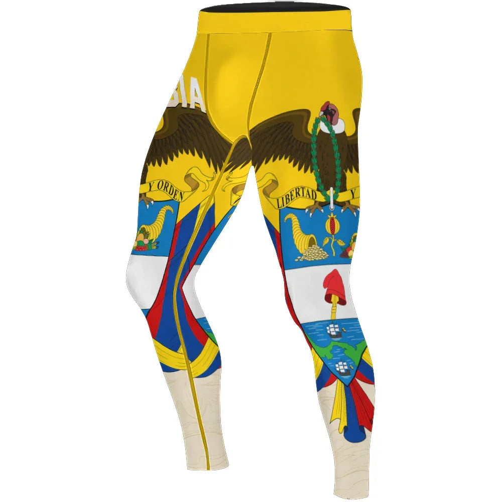 Crest of Colombia Men's Compression Leggings