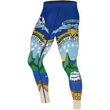 Crest of Costa Rica Men's Compression Leggings