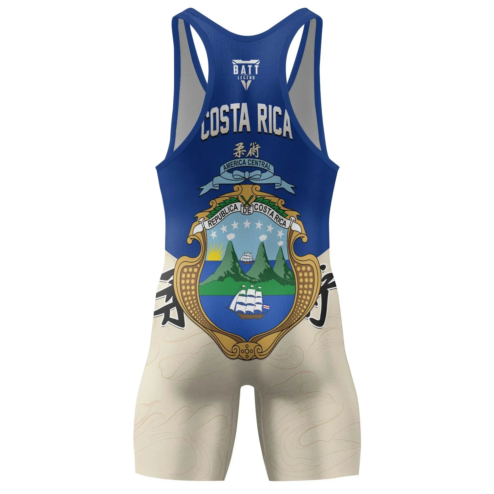 Crest of Costa Rica Wrestling Singlet