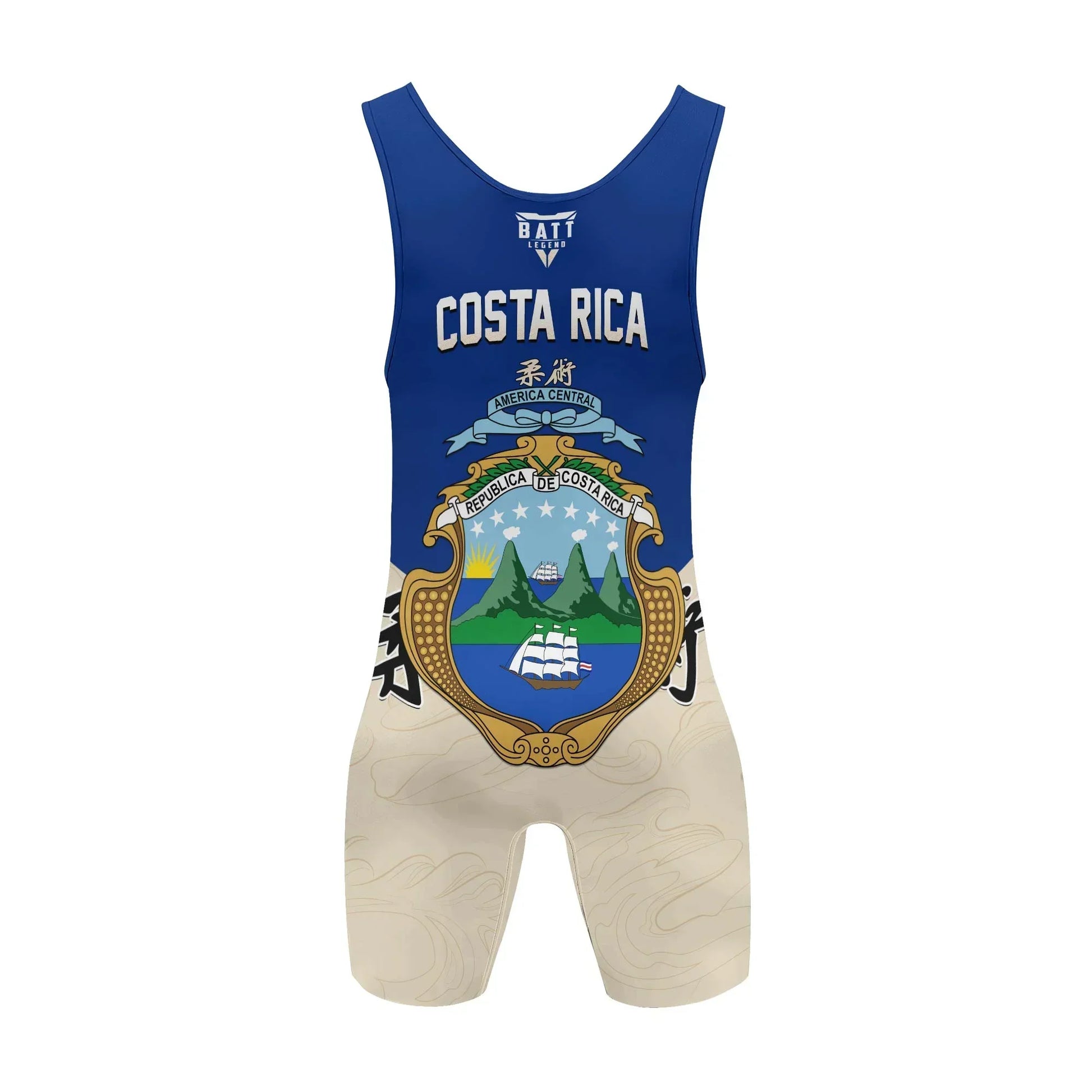 Crest of Costa Rica Wrestling Singlet