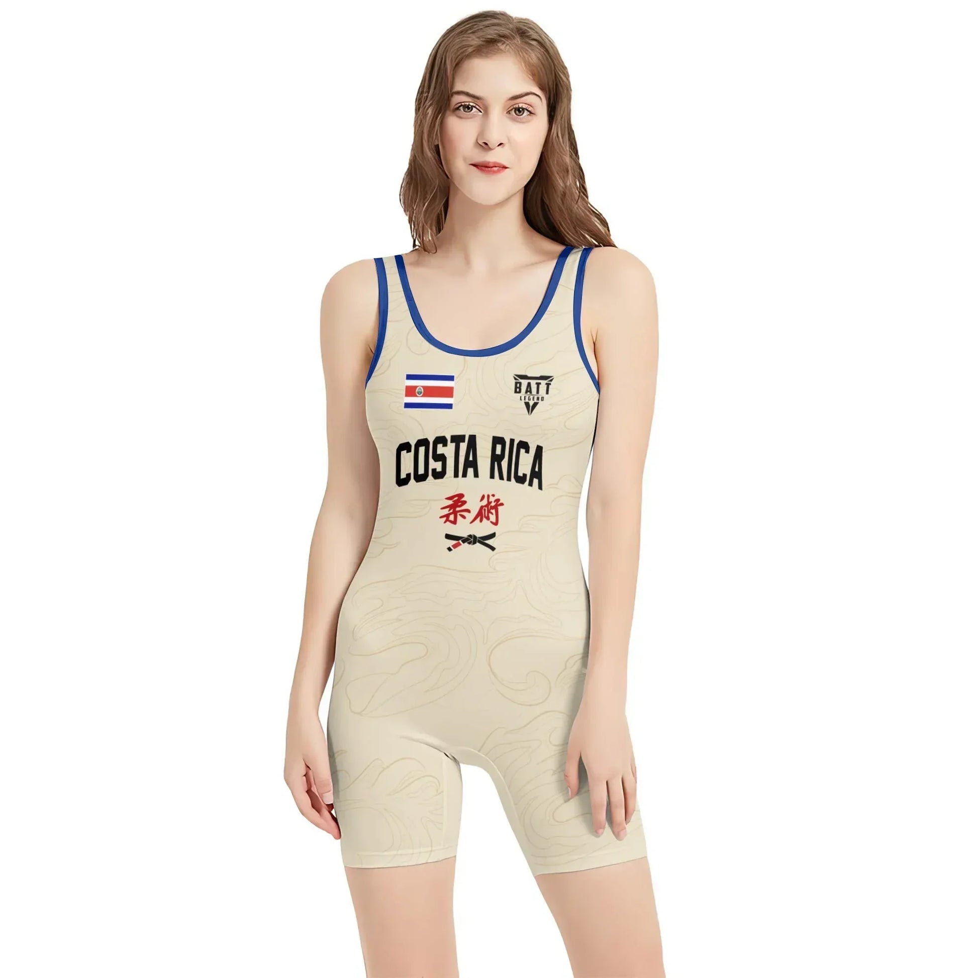 Crest of Costa Rica Wrestling Singlet